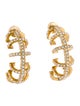 CH Carolina Herrera Crystal Insignia Loop Drop Earrings