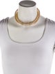 CH Carolina Herrera Crystal Insignia Loop Collar Necklace