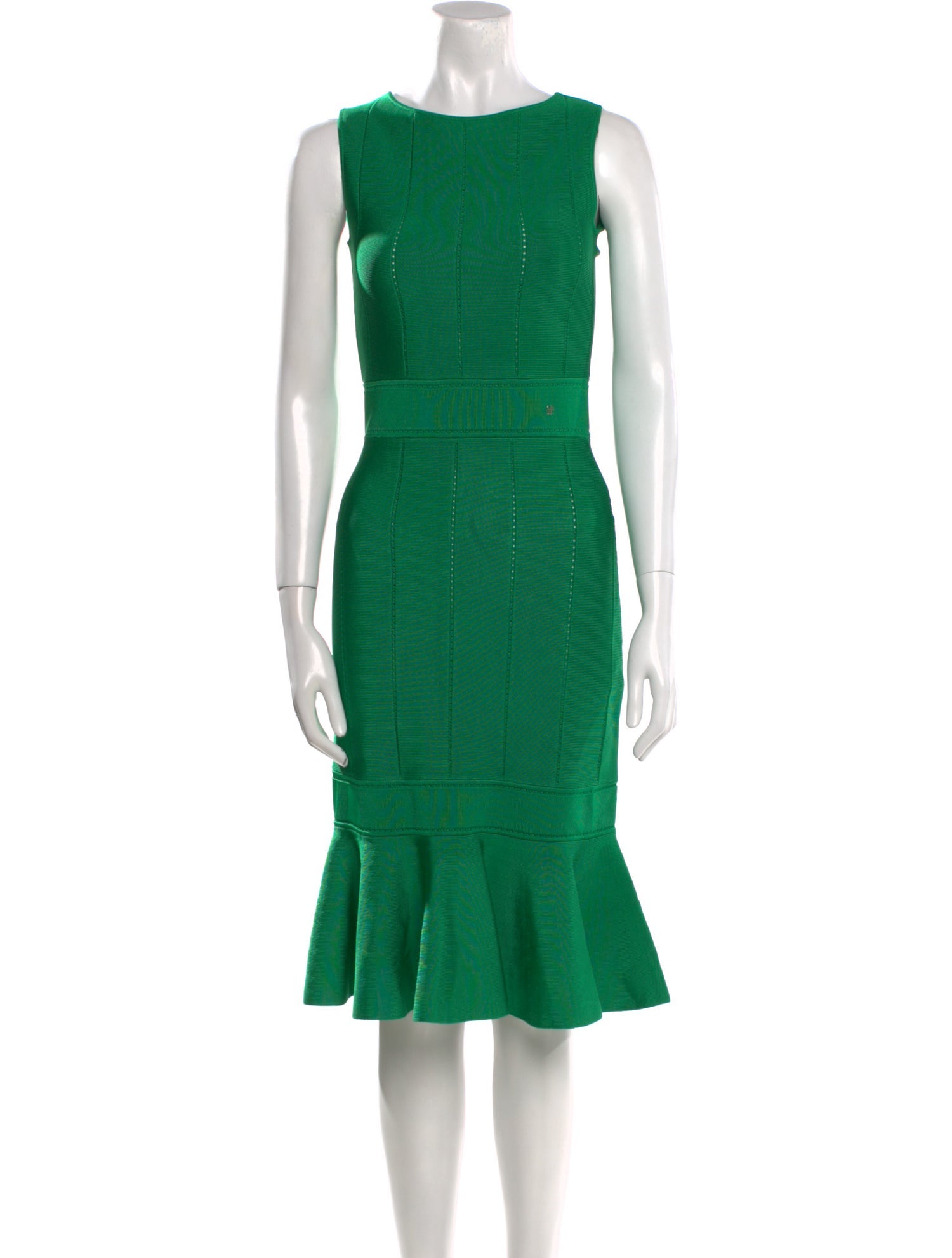 CH Carolina Herrera Bateau Neckline Knee-Length Dress
