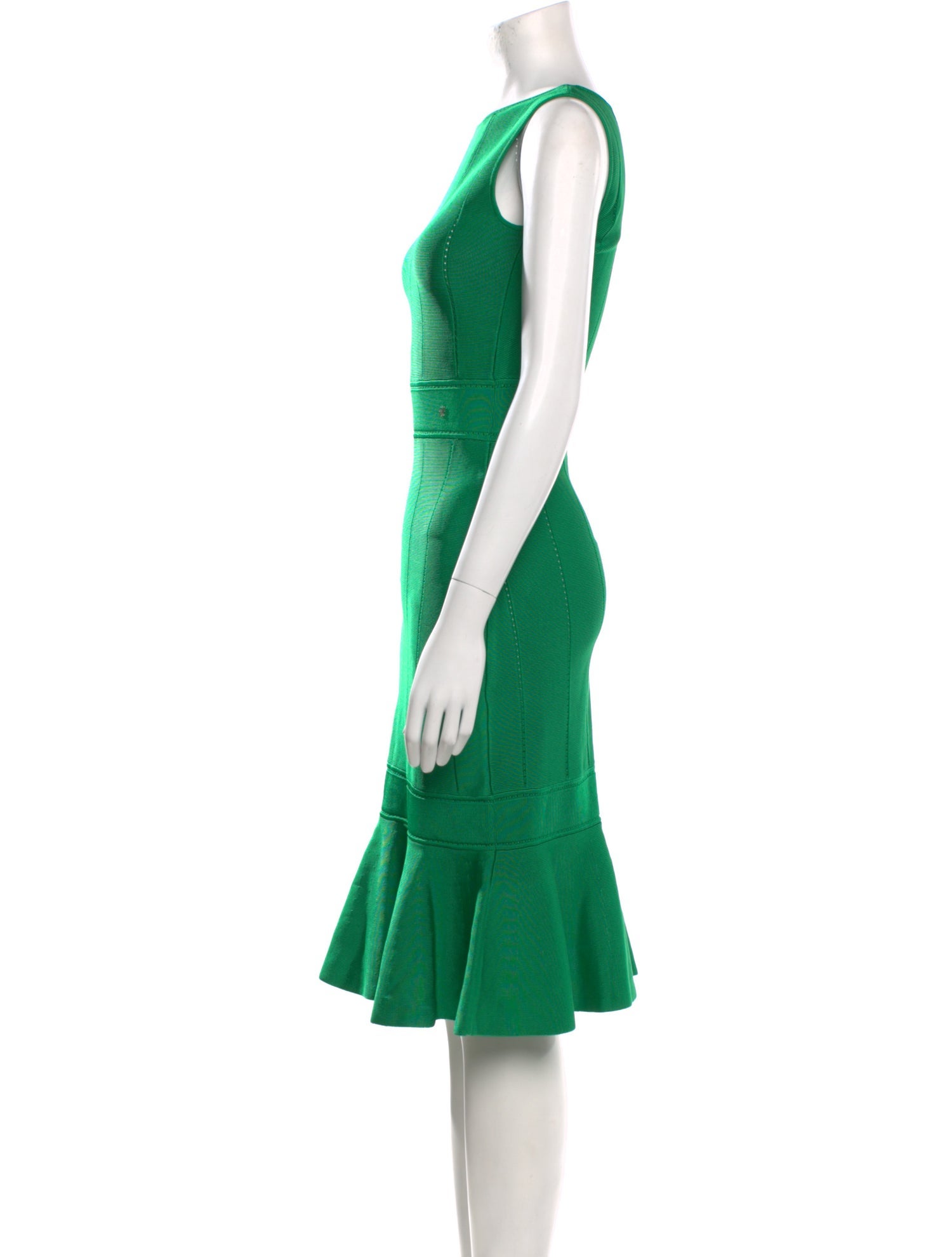 CH Carolina Herrera Bateau Neckline Knee-Length Dress