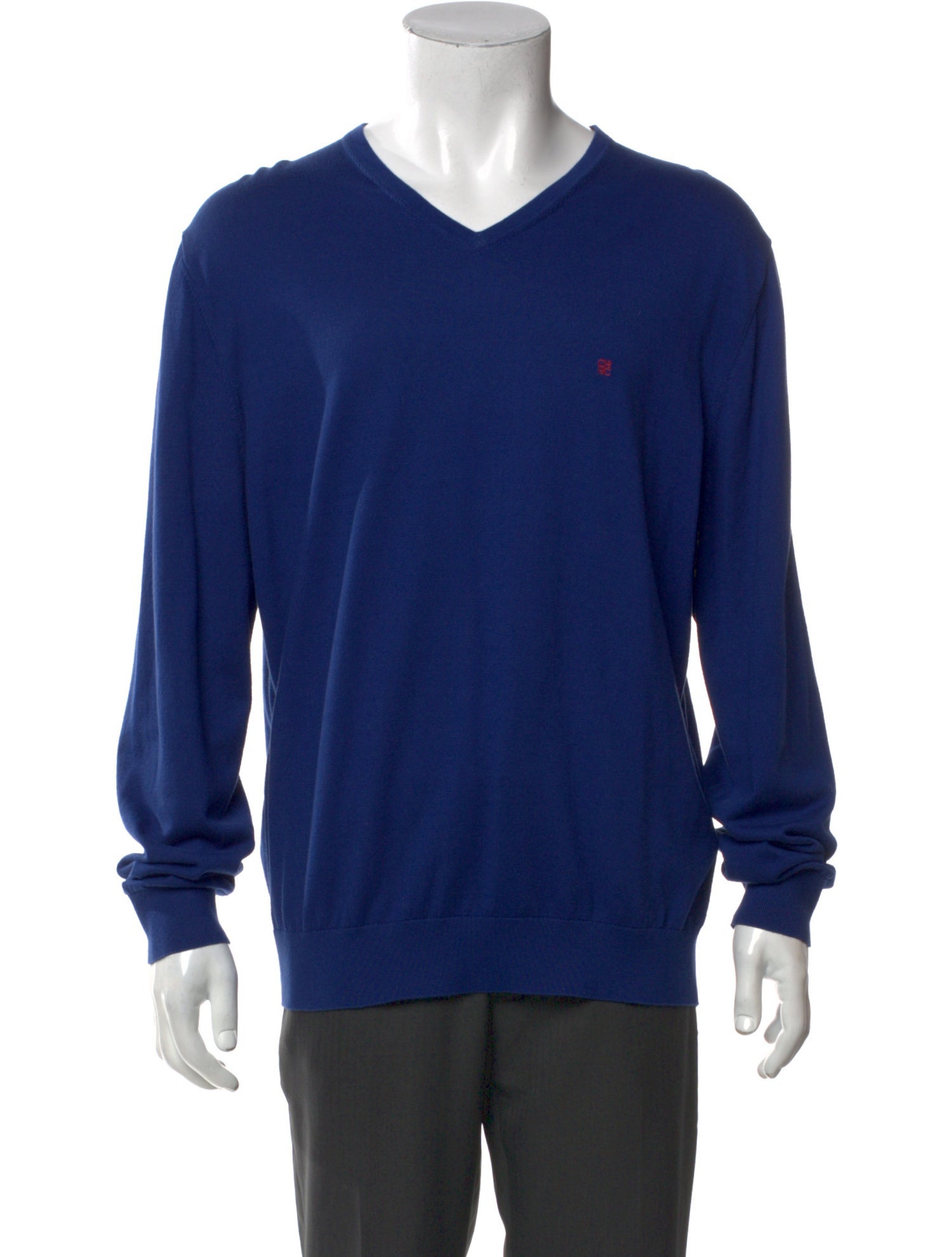 CH Carolina Herrera V-Neck Long Sleeve Sweatshirt