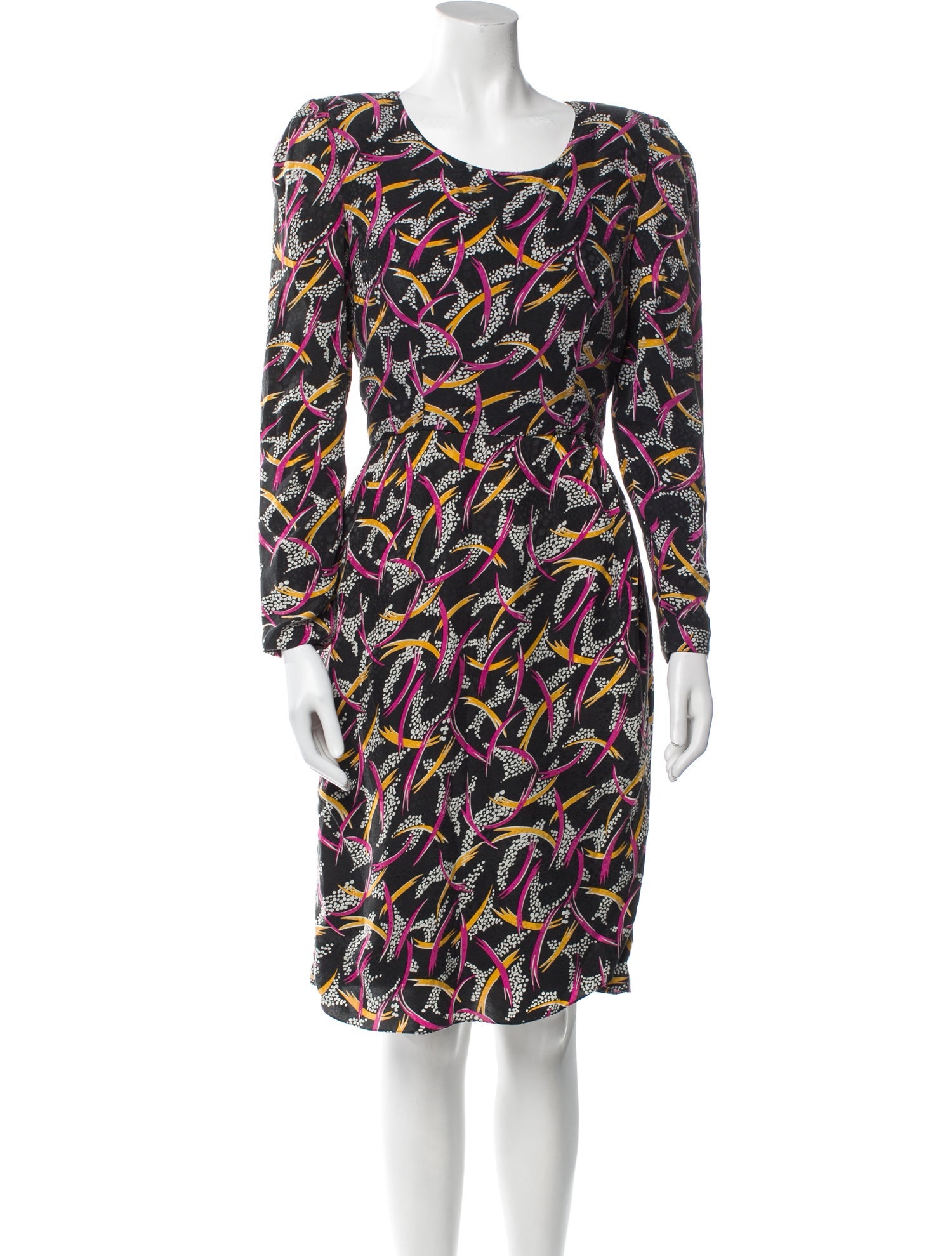 CH Carolina Herrera Silk Knee-Length Dress