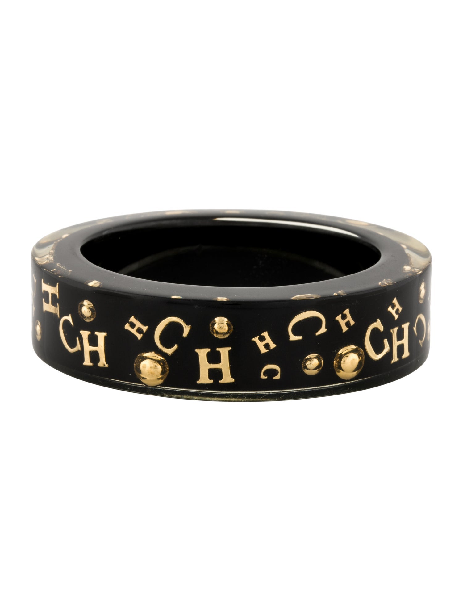 CH Carolina Herrera Resin Logo Bangle Bracelet