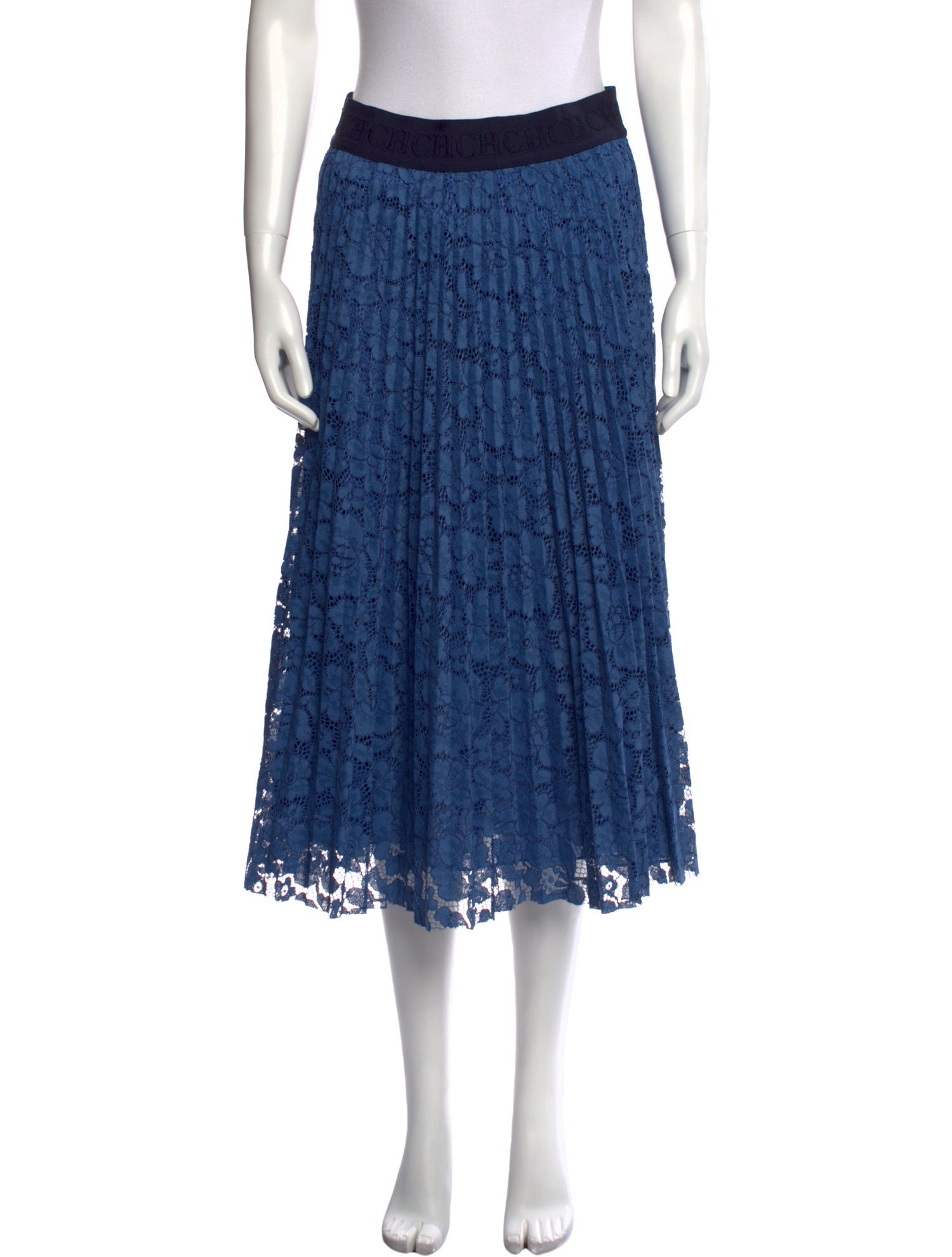 CH Carolina Herrera Lace Pattern Midi Length Skirt