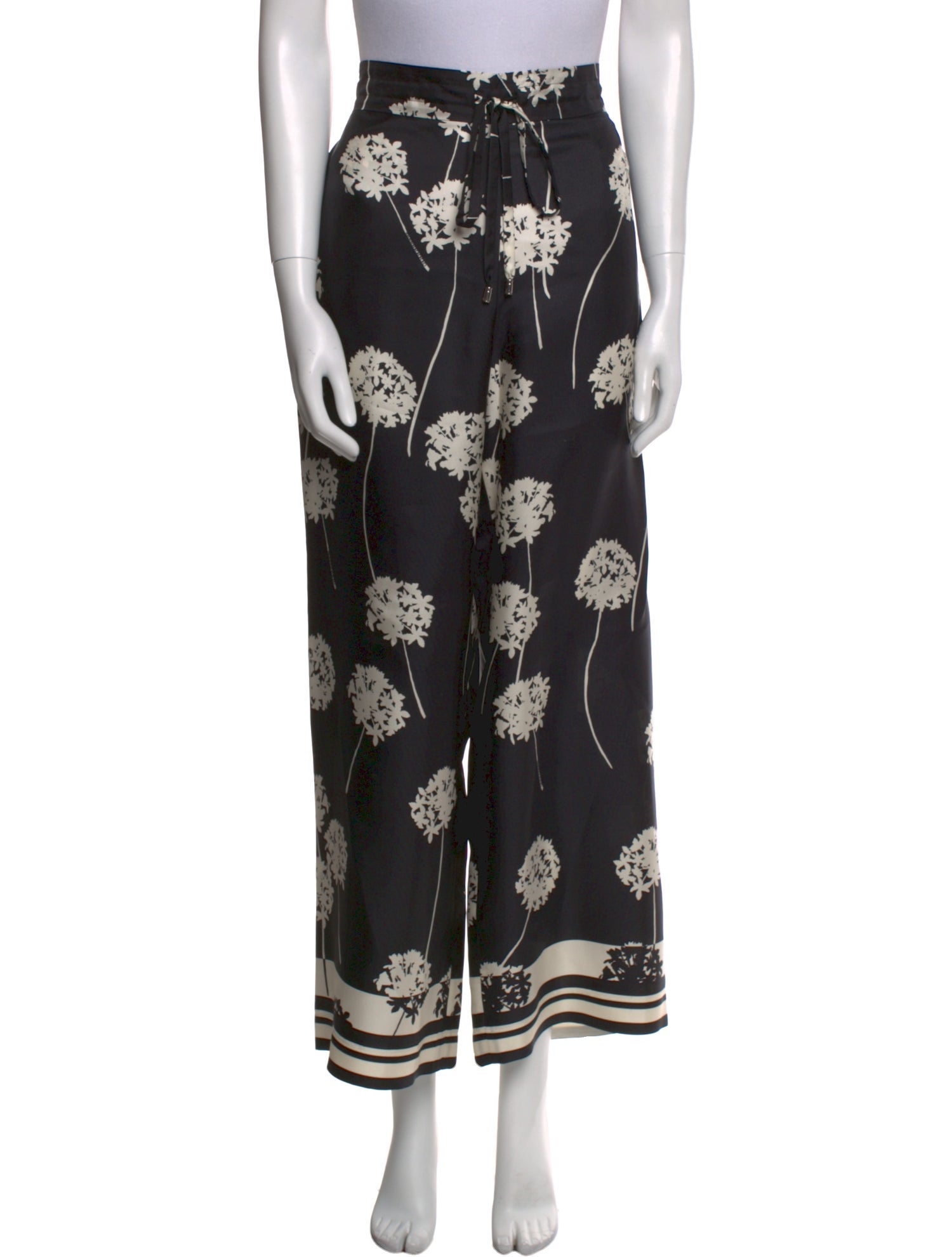 CH Carolina Herrera Silk Wide Leg Pants