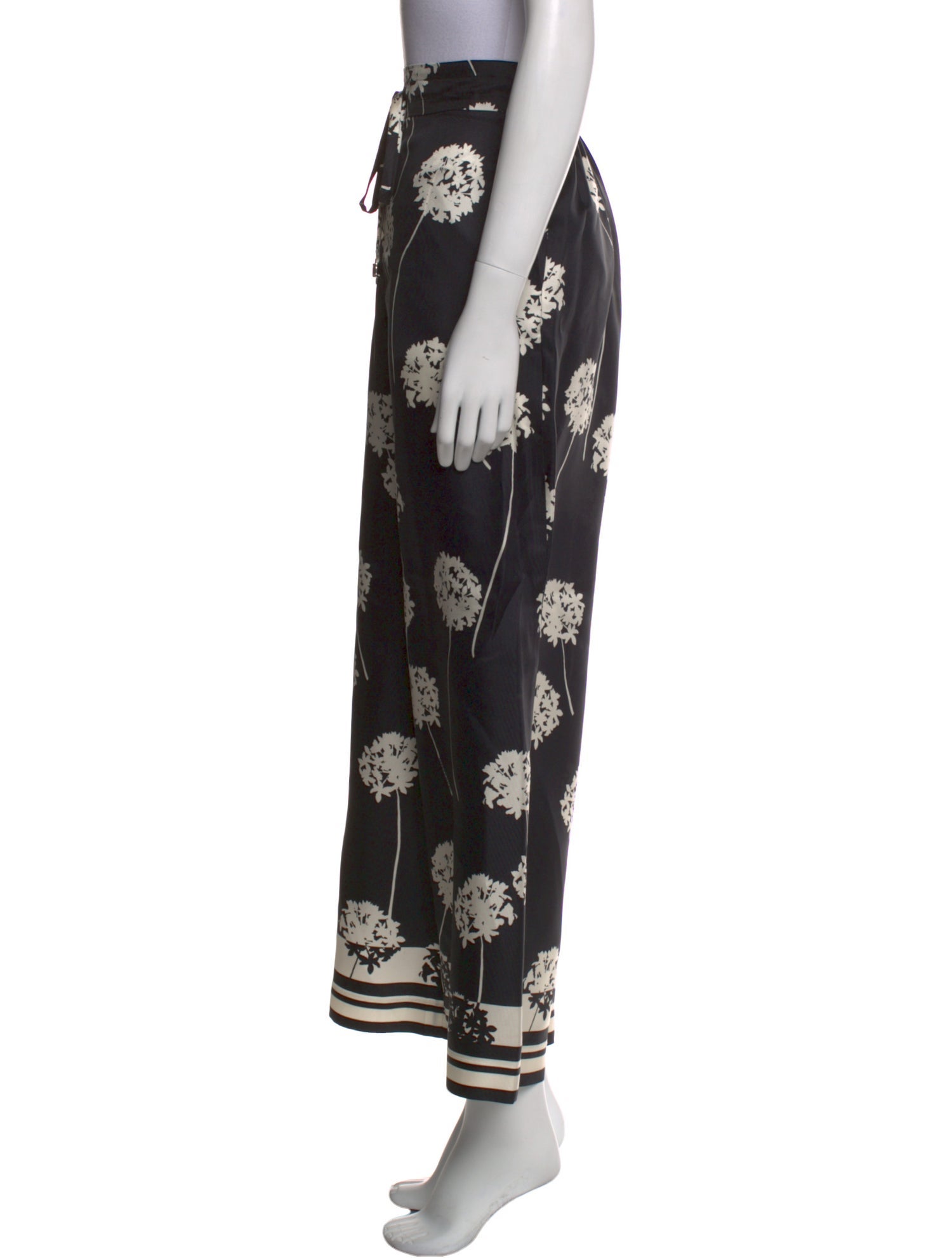 CH Carolina Herrera Silk Wide Leg Pants