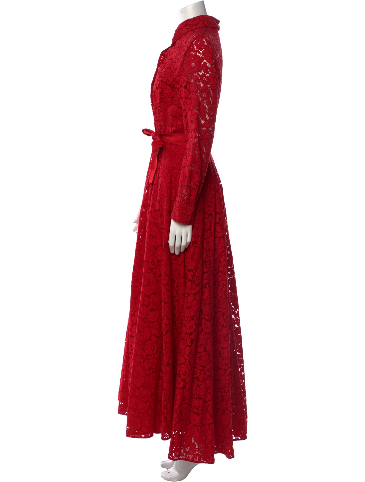CH Carolina Herrera Lace Pattern Long Dress