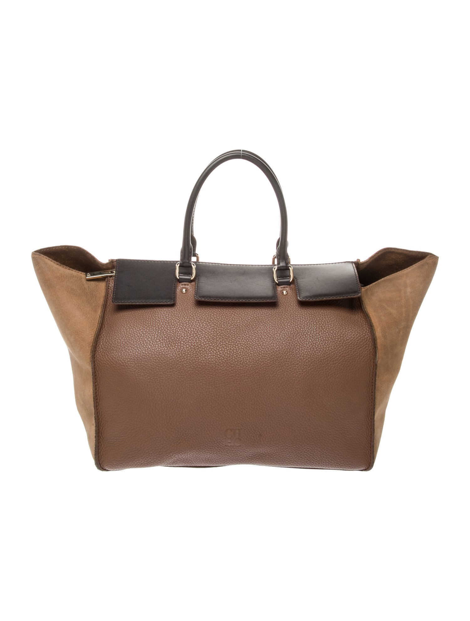 CH Carolina Herrera Leather Top Handle Bag