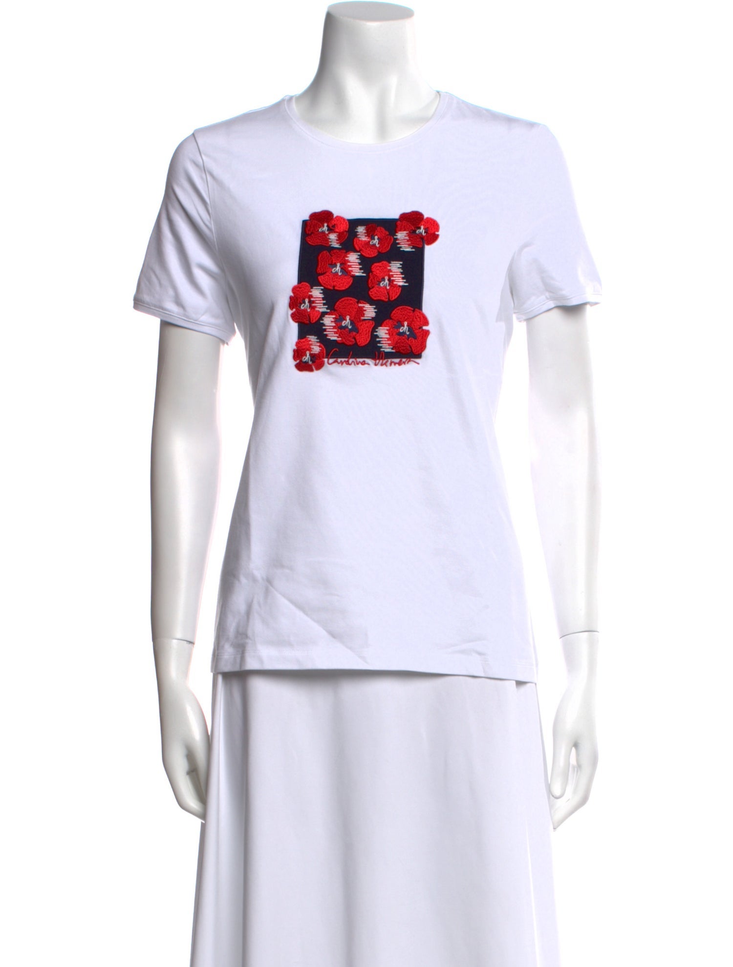 CH Carolina Herrera Graphic Print Crew Neck T-Shirt