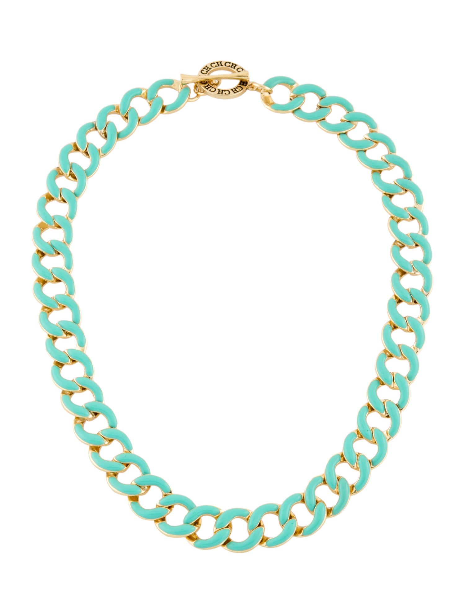 CH Carolina Herrera Enamel Convertible Curb Chain