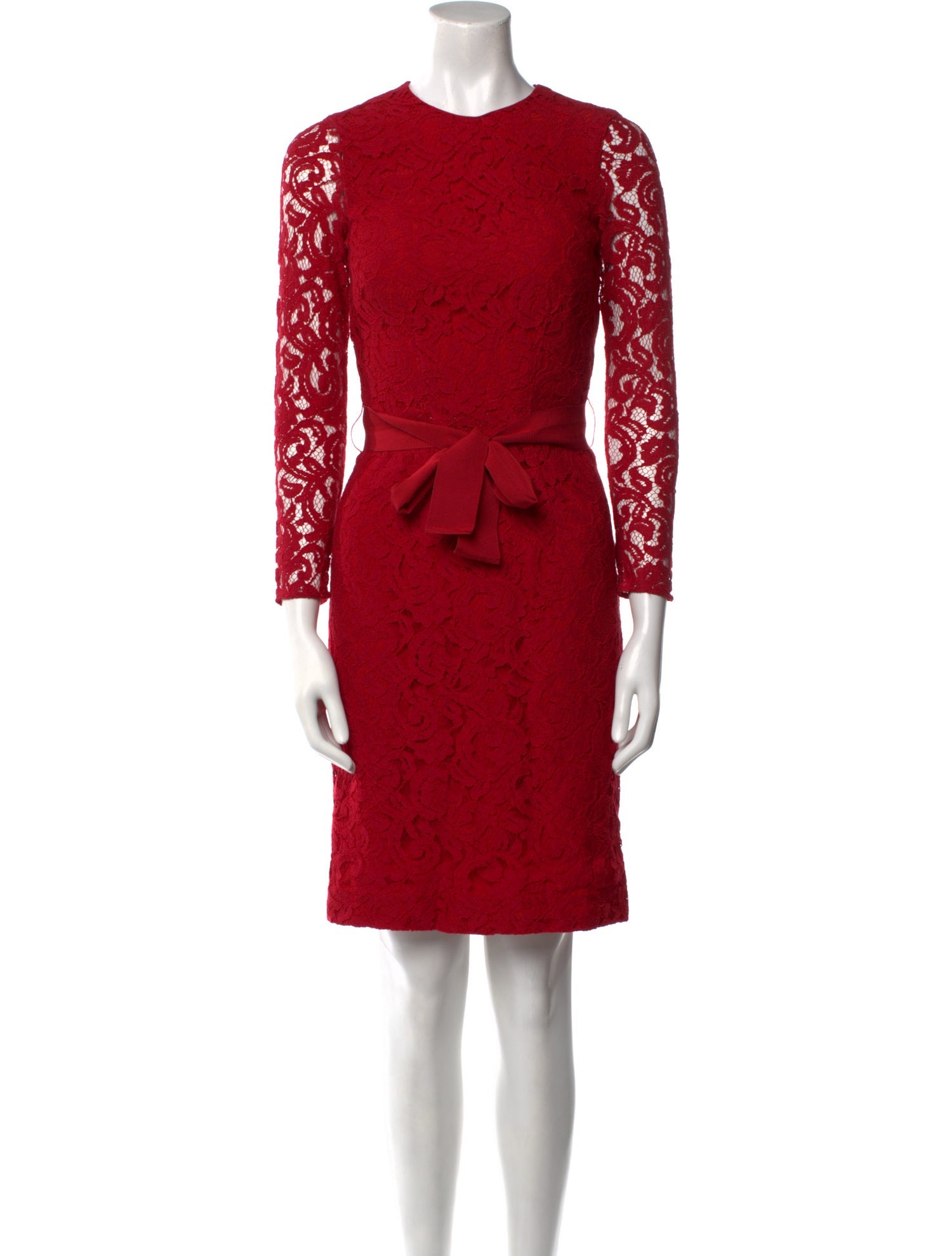 CH Carolina Herrera Lace Pattern Knee-Length Dress