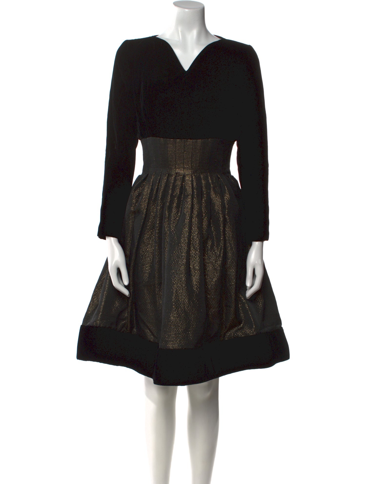 CH Carolina Herrera V-Neck Knee-Length Dress