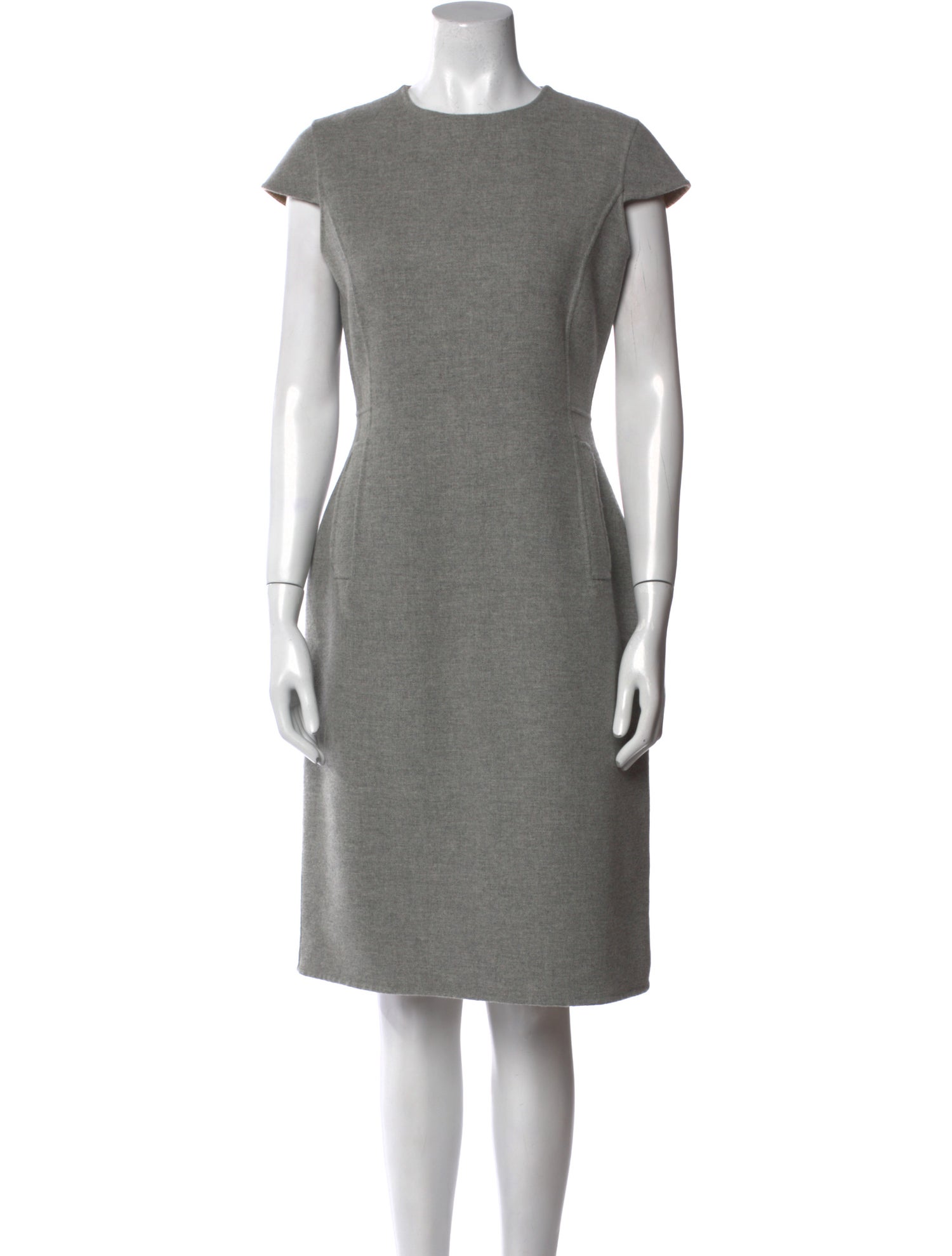 CH Carolina Herrera Wool Knee-Length Dress
