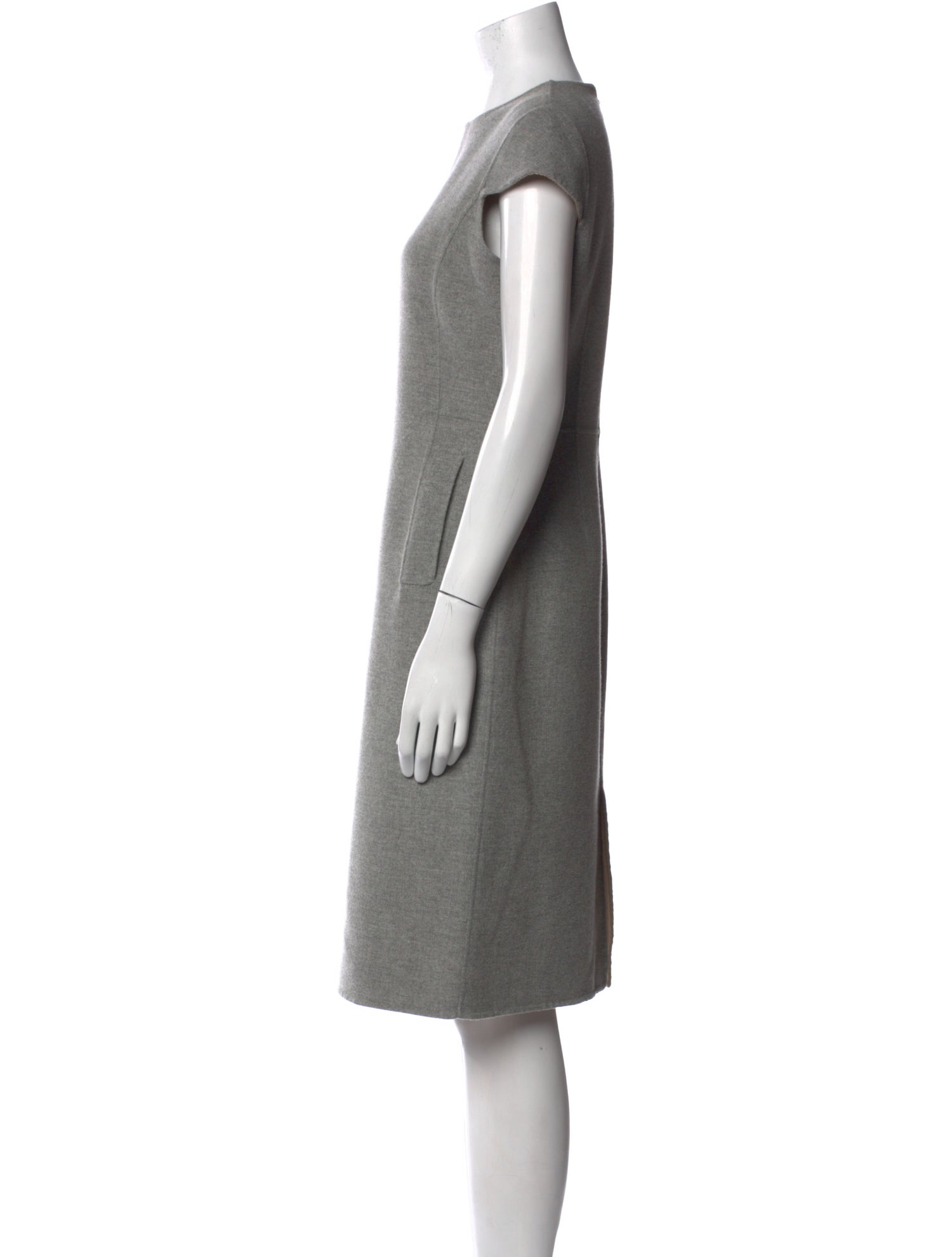 CH Carolina Herrera Wool Knee-Length Dress