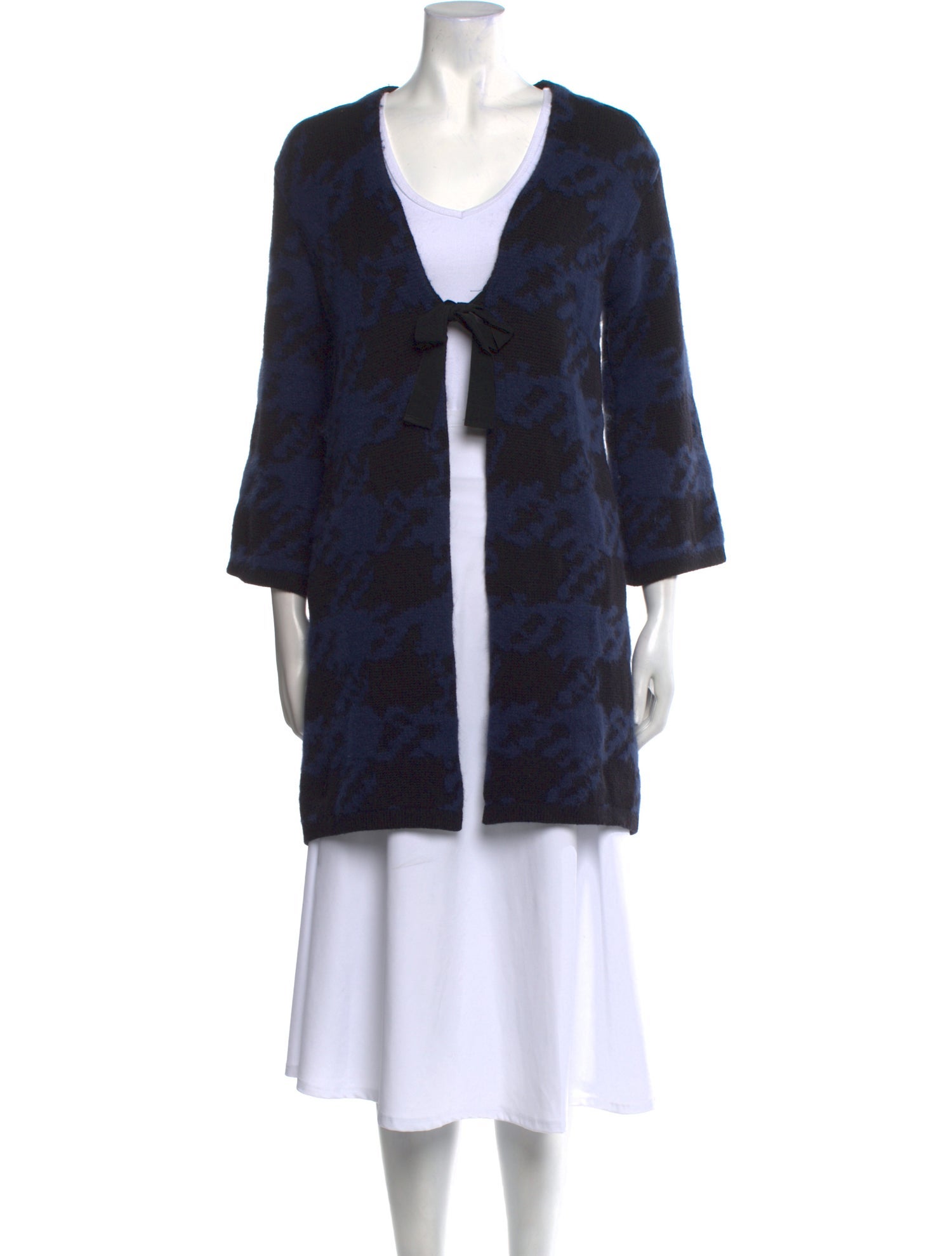 CH Carolina Herrera Tie-Dye Print Open Front Sweater