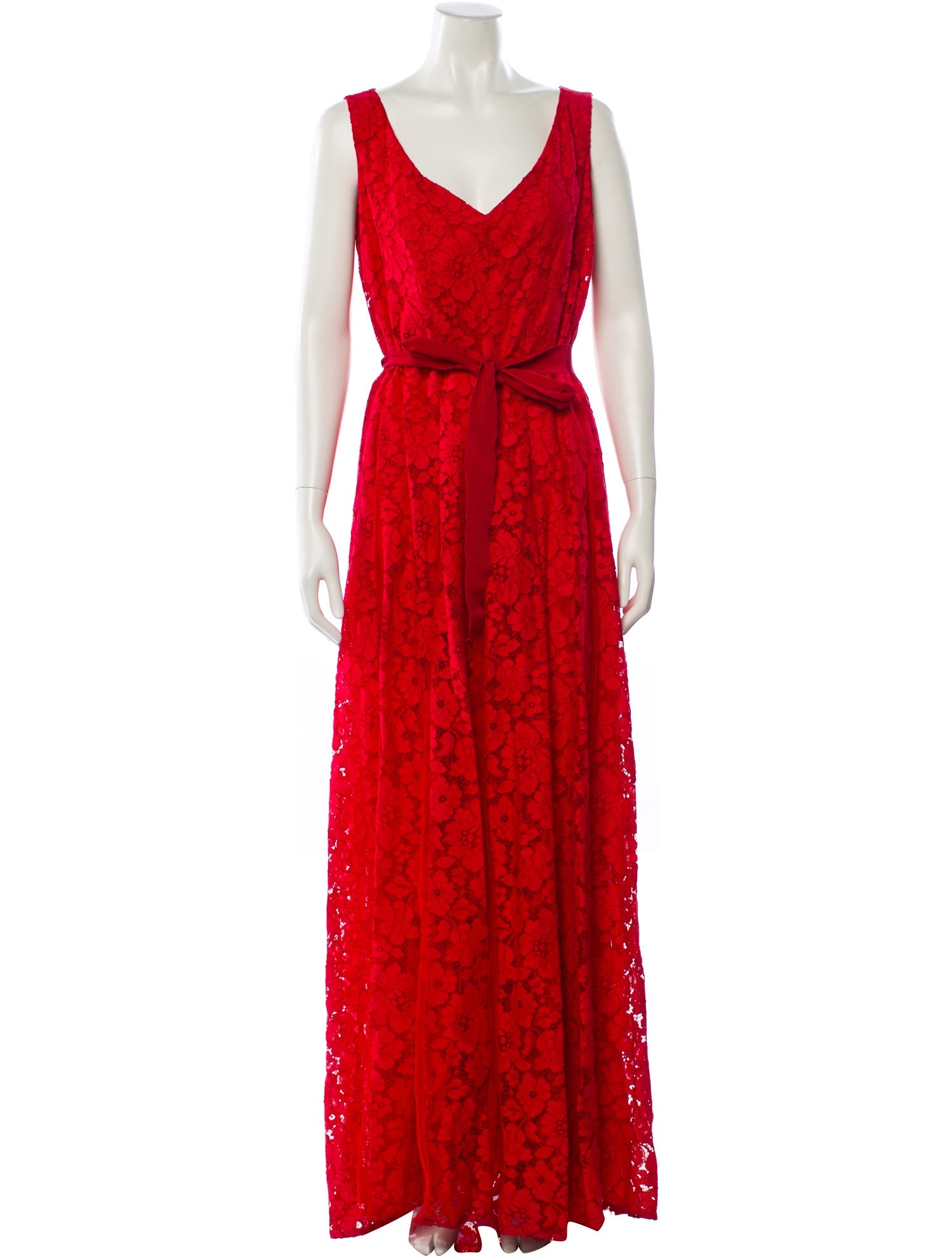 CH Carolina Herrera Lace Pattern Long Dress