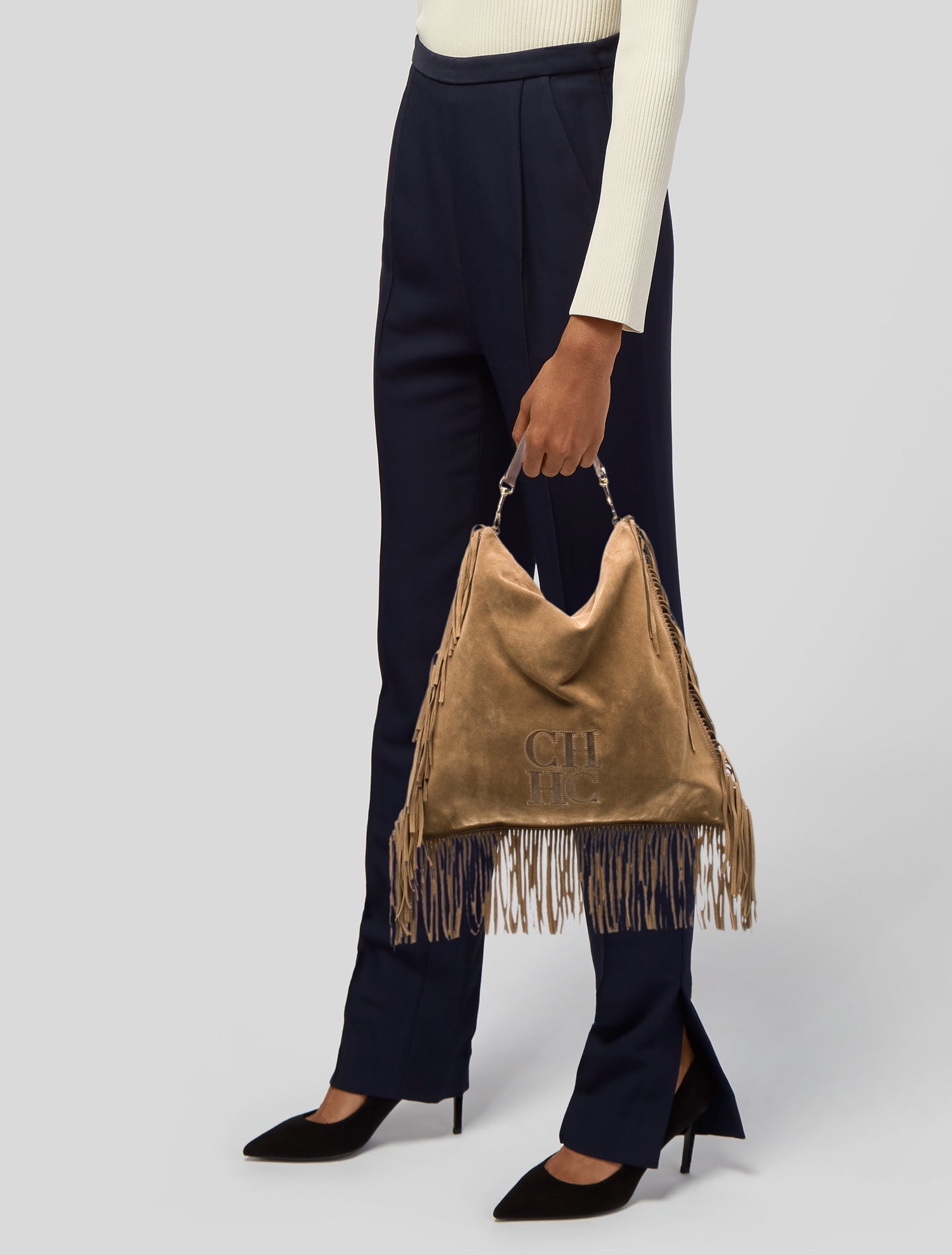 CH Carolina Herrera Suede Hobo w/ Tags