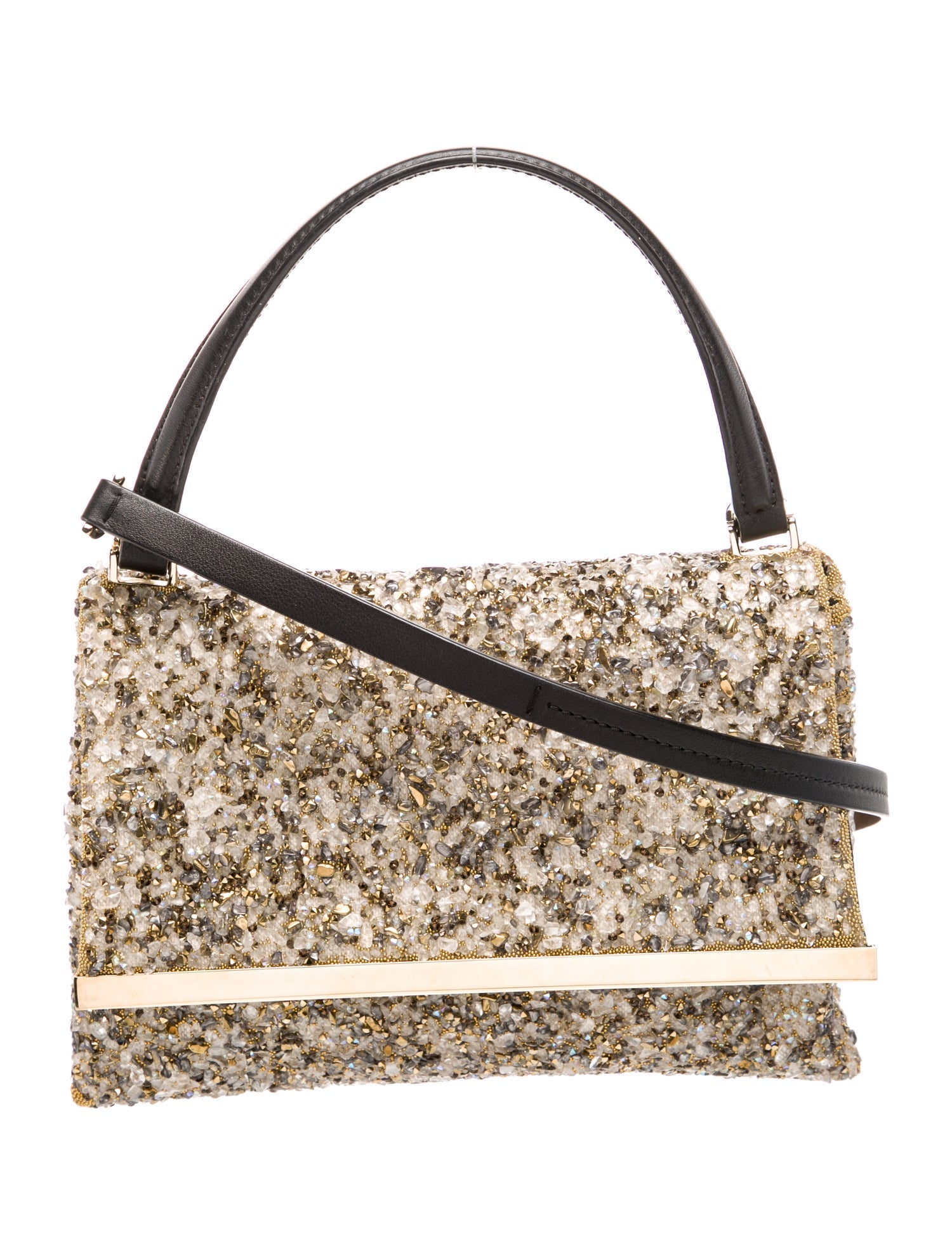 CH Carolina Herrera Crystal Top Handle Bag