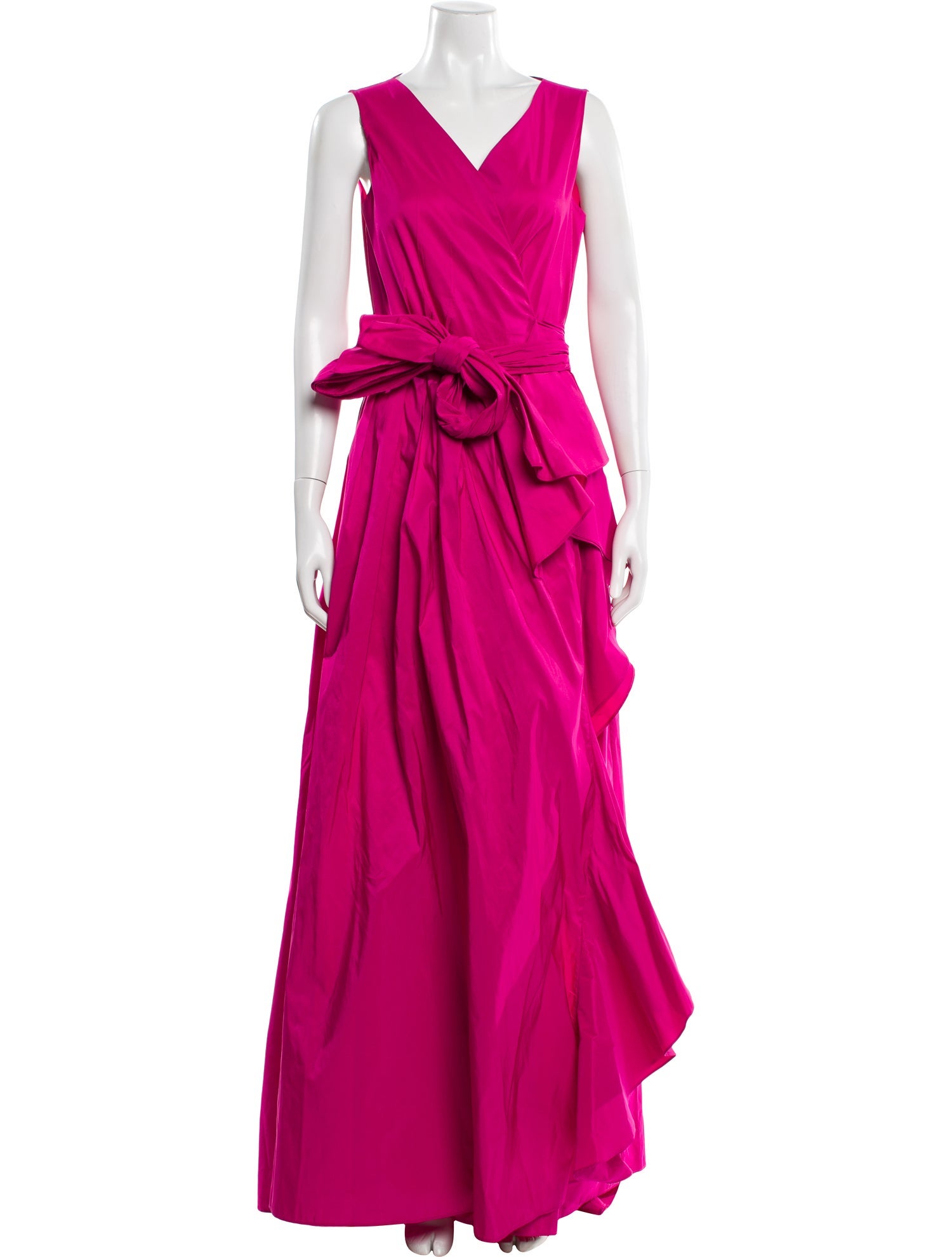 CH Carolina Herrera V-Neck Long Dress
