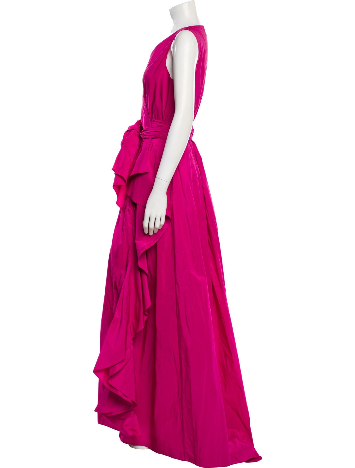CH Carolina Herrera V-Neck Long Dress