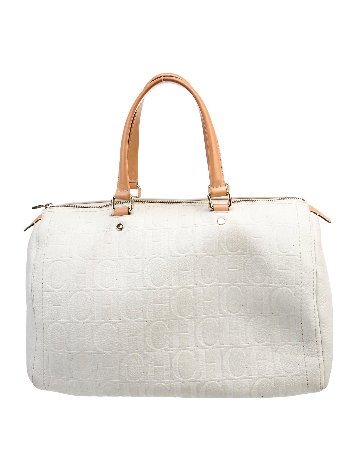 CH Carolina Herrera Leather Top Handle Bag