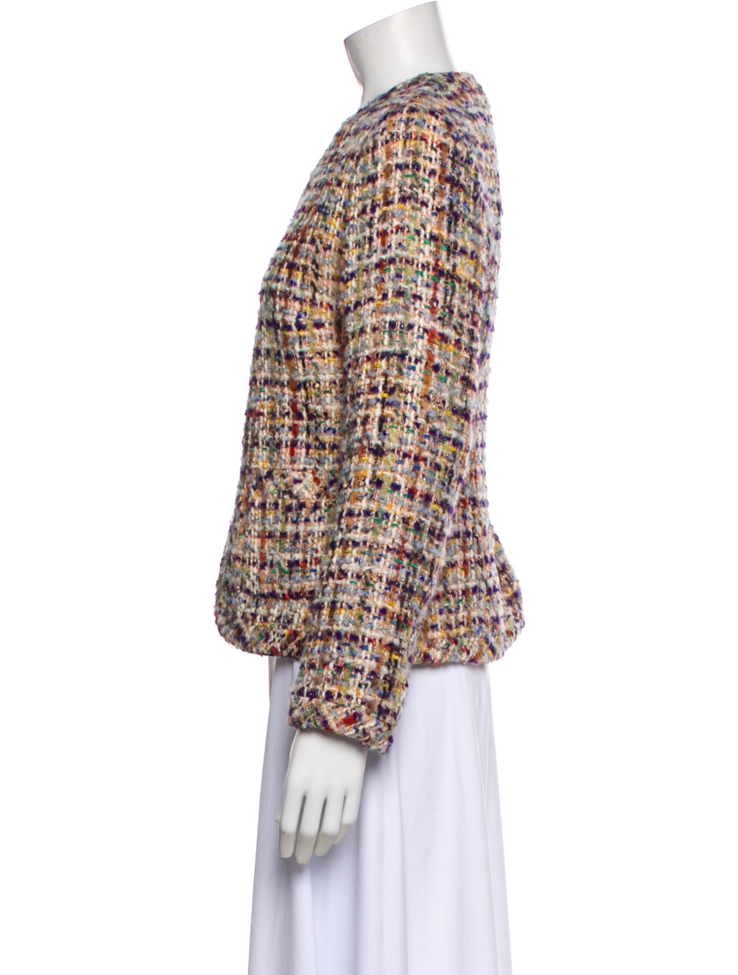 CH Carolina Herrera Wool Tweed Pattern Evening Jacket w/ Tags
