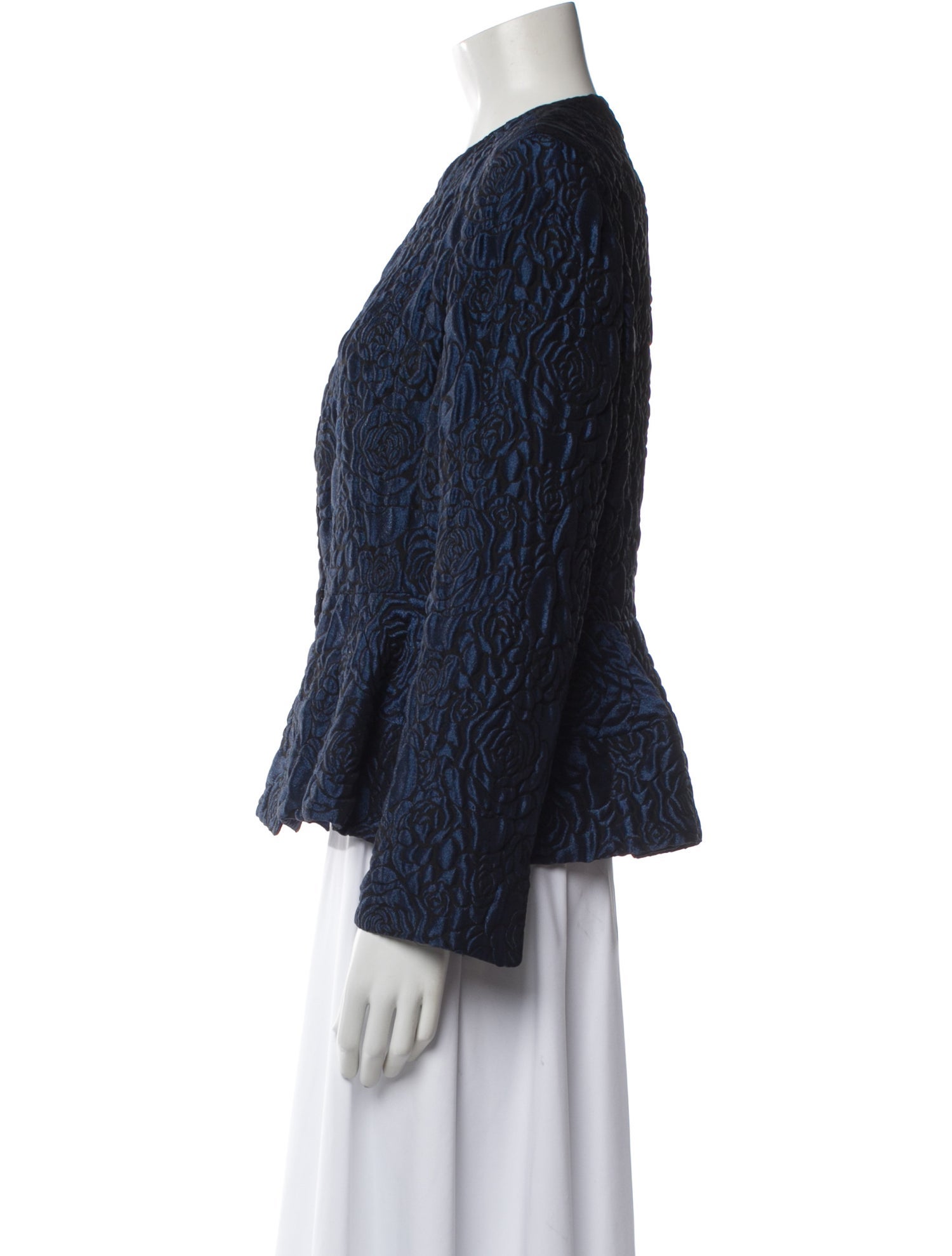 CH Carolina Herrera Tweed Pattern Evening Jacket