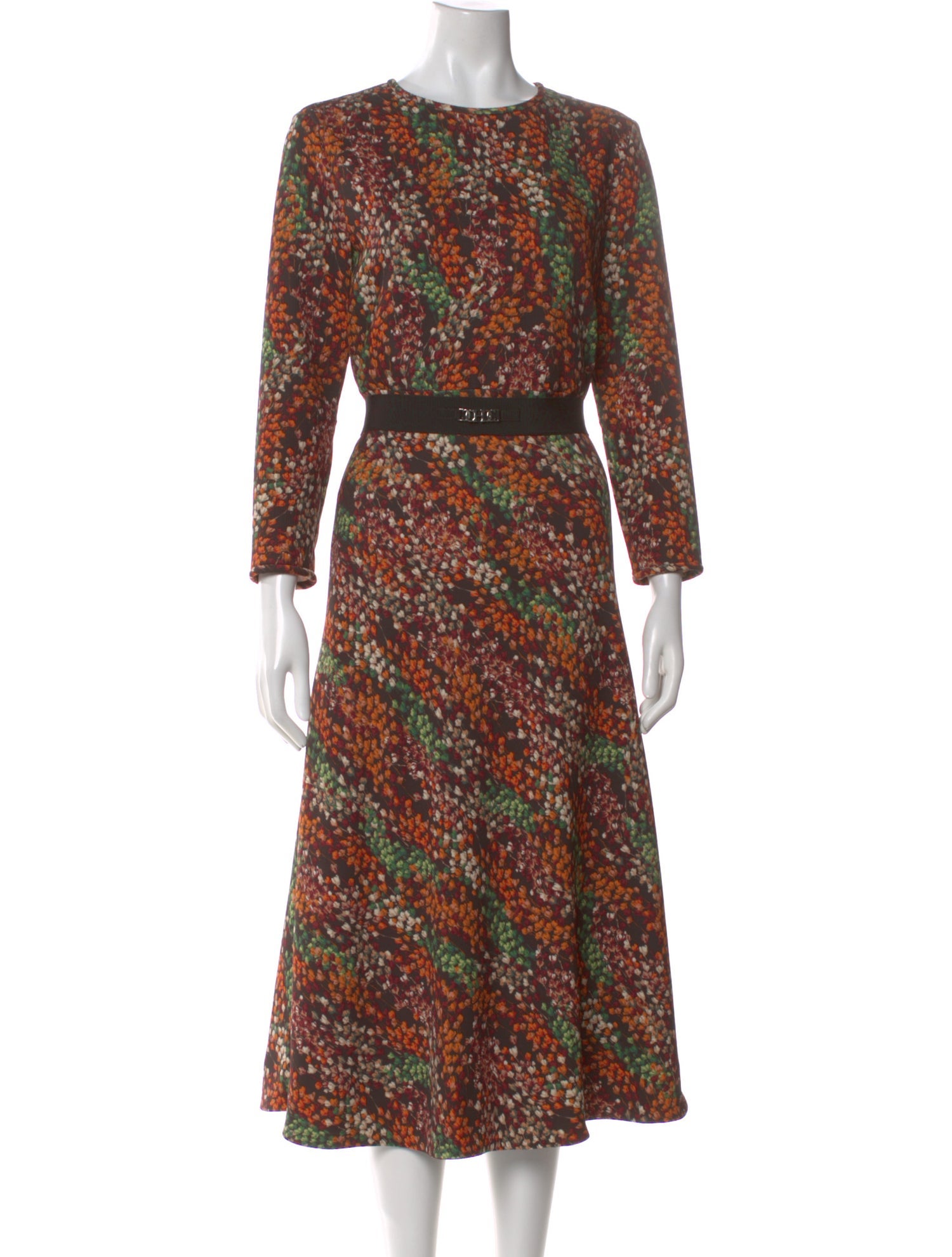 CH Carolina Herrera Floral Print Long Dress