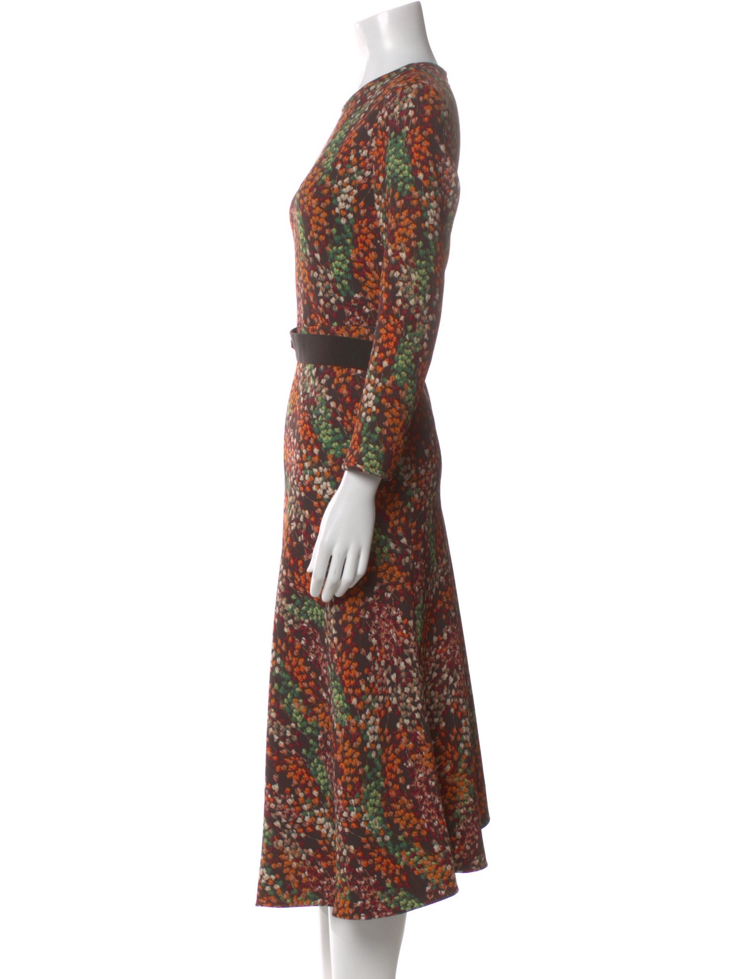 CH Carolina Herrera Floral Print Long Dress