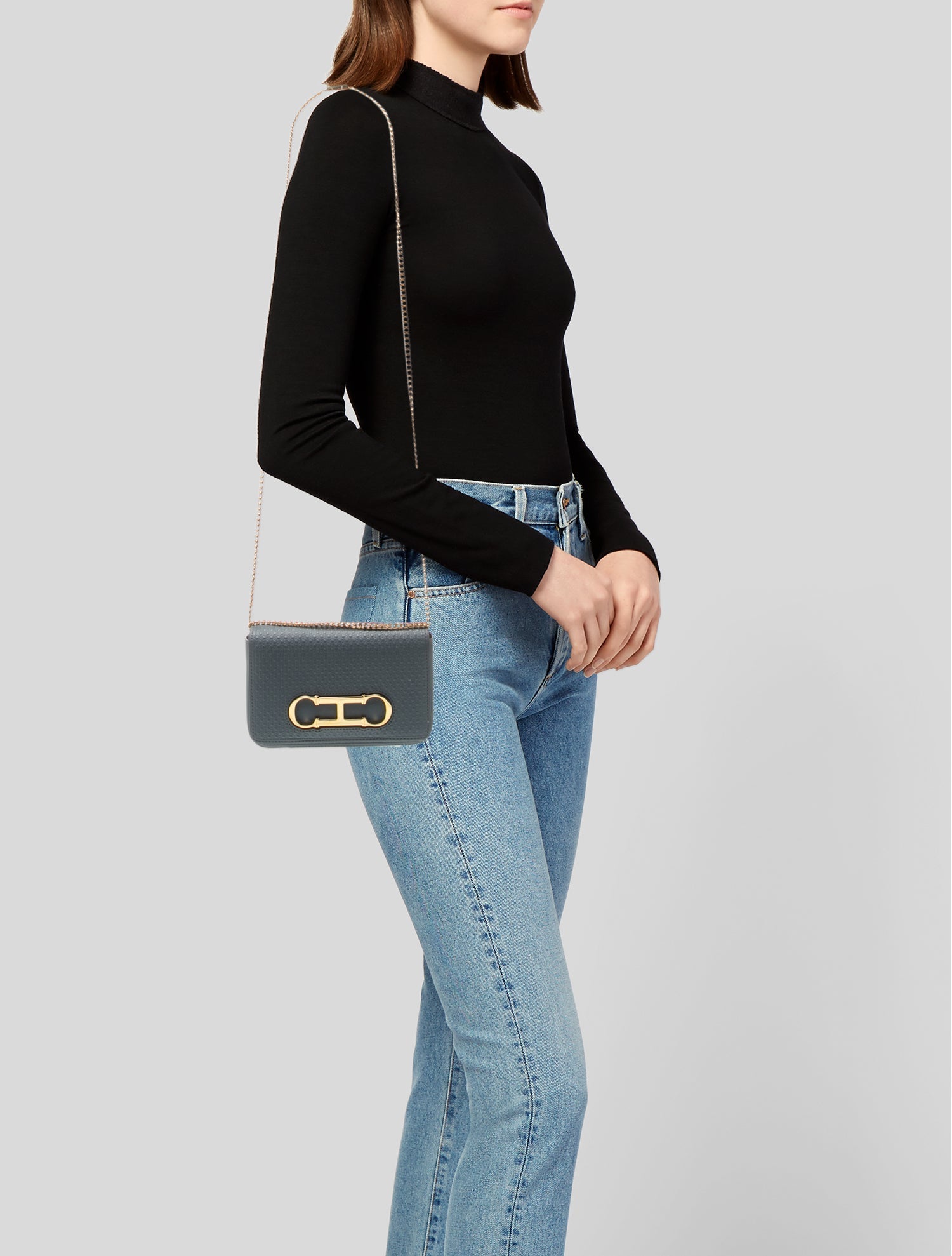 CH Carolina Herrera Leather Crossbody Bag