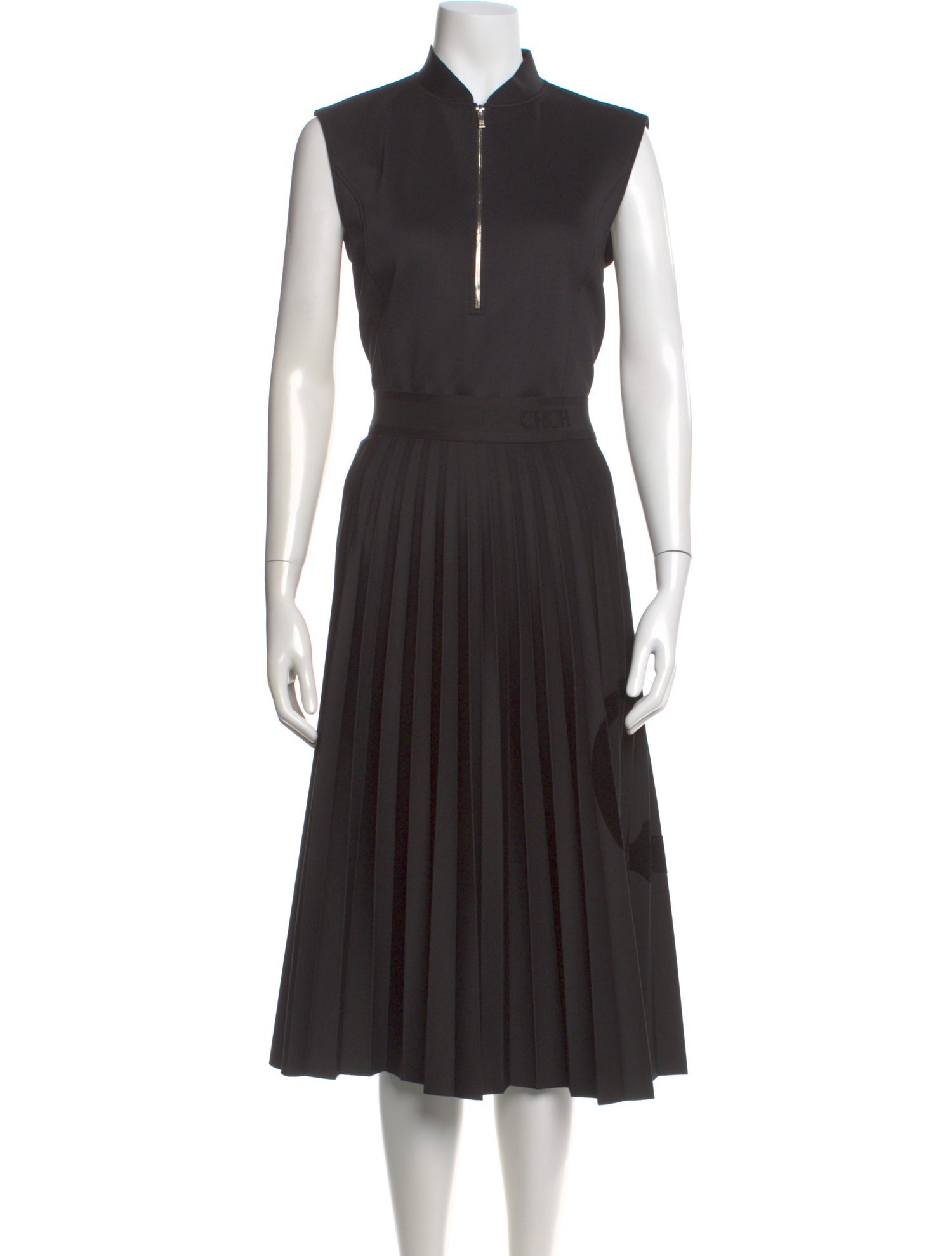 CH Carolina Herrera Striped Midi Length Dress