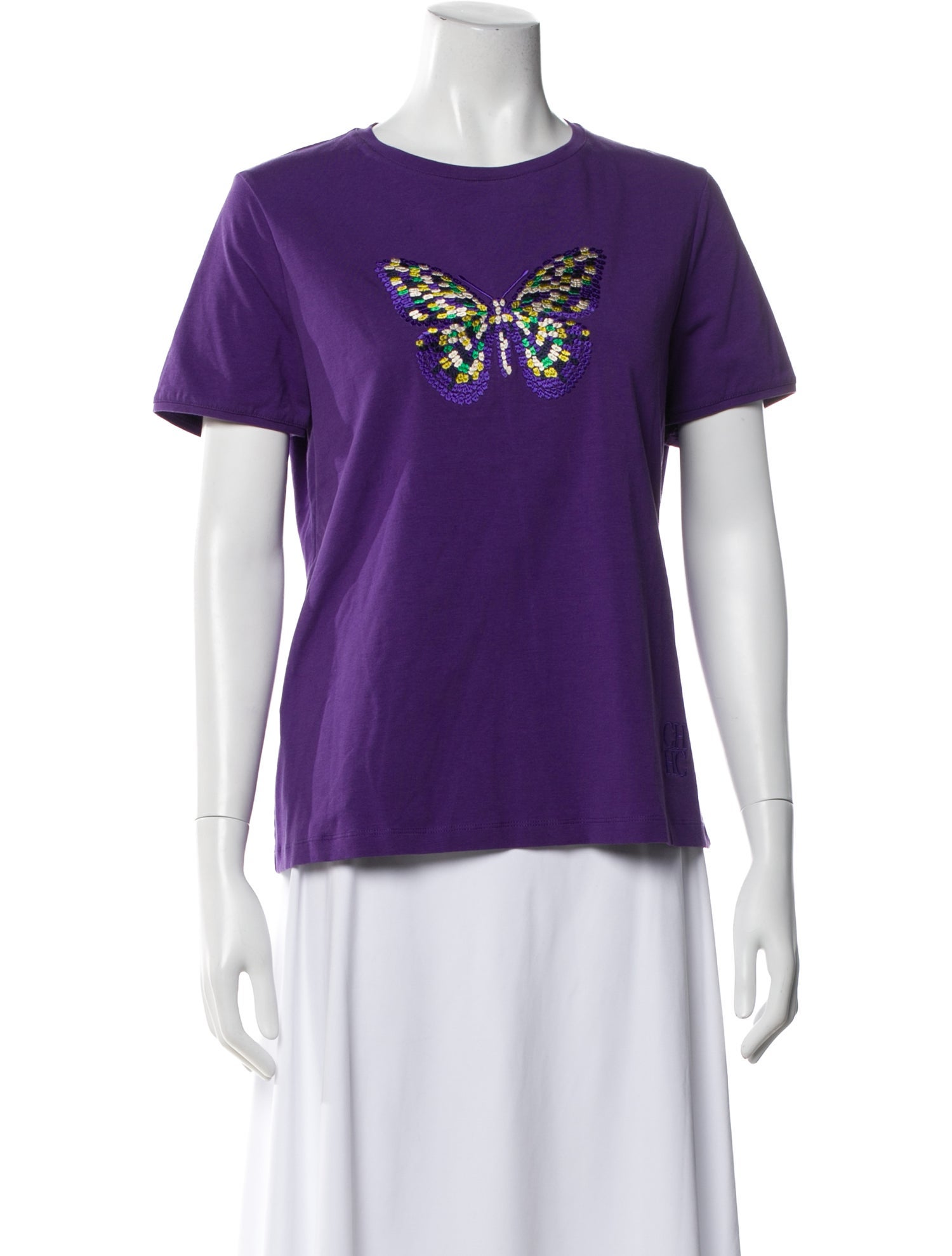 CH Carolina Herrera Graphic Print Crew Neck T-Shirt