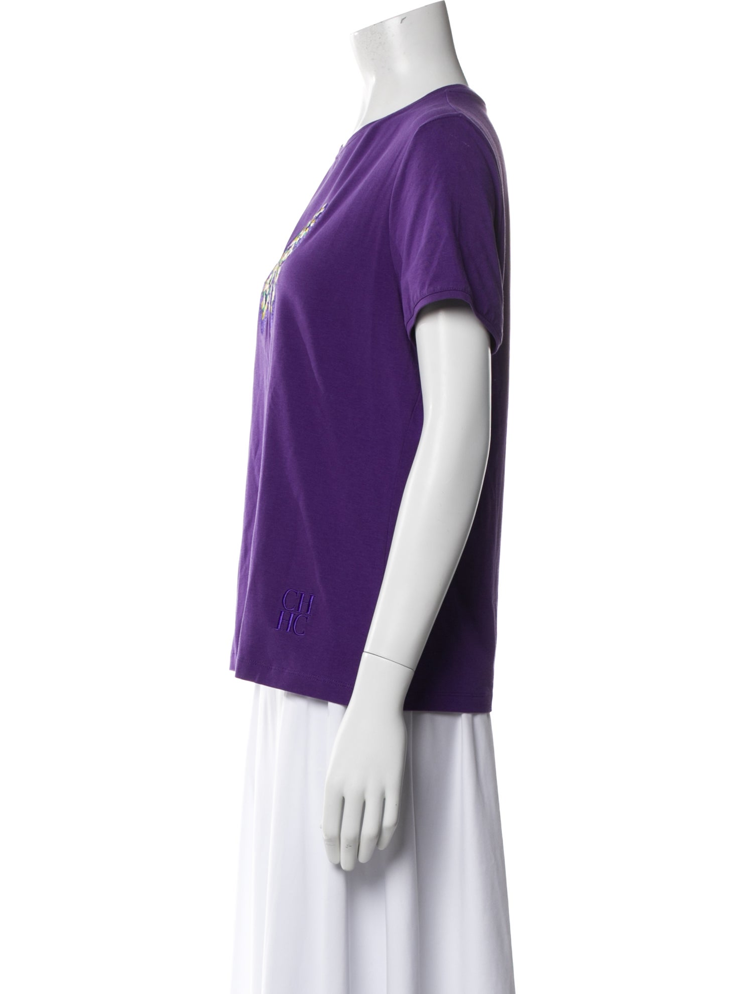 CH Carolina Herrera Graphic Print Crew Neck T-Shirt