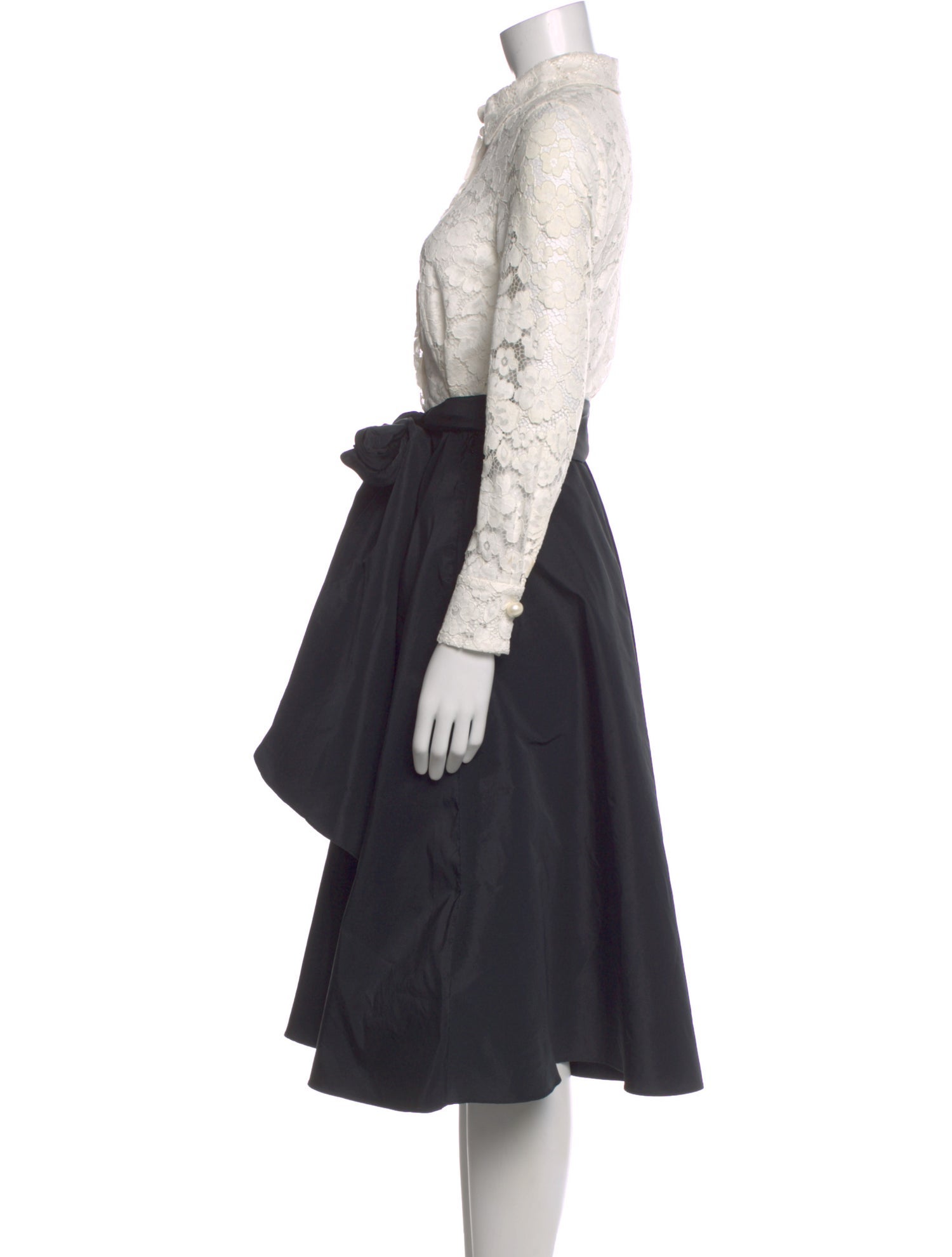 CH Carolina Herrera Colorblock Pattern Midi Length Dress