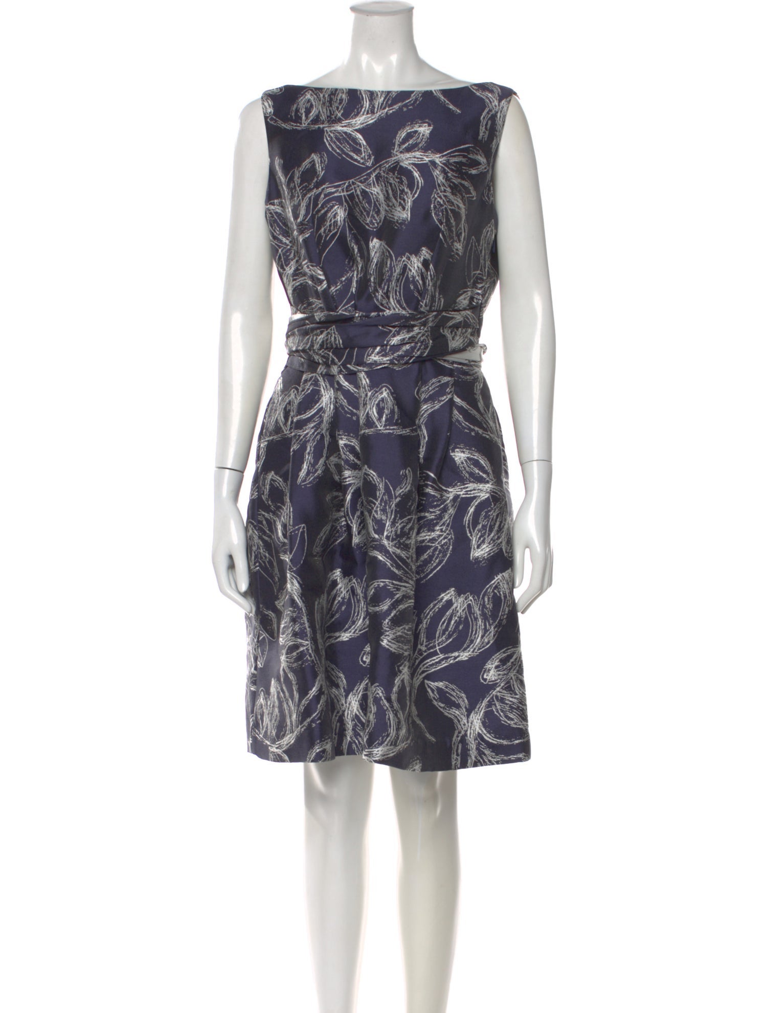 CH Carolina Herrera Printed Knee-Length Dress