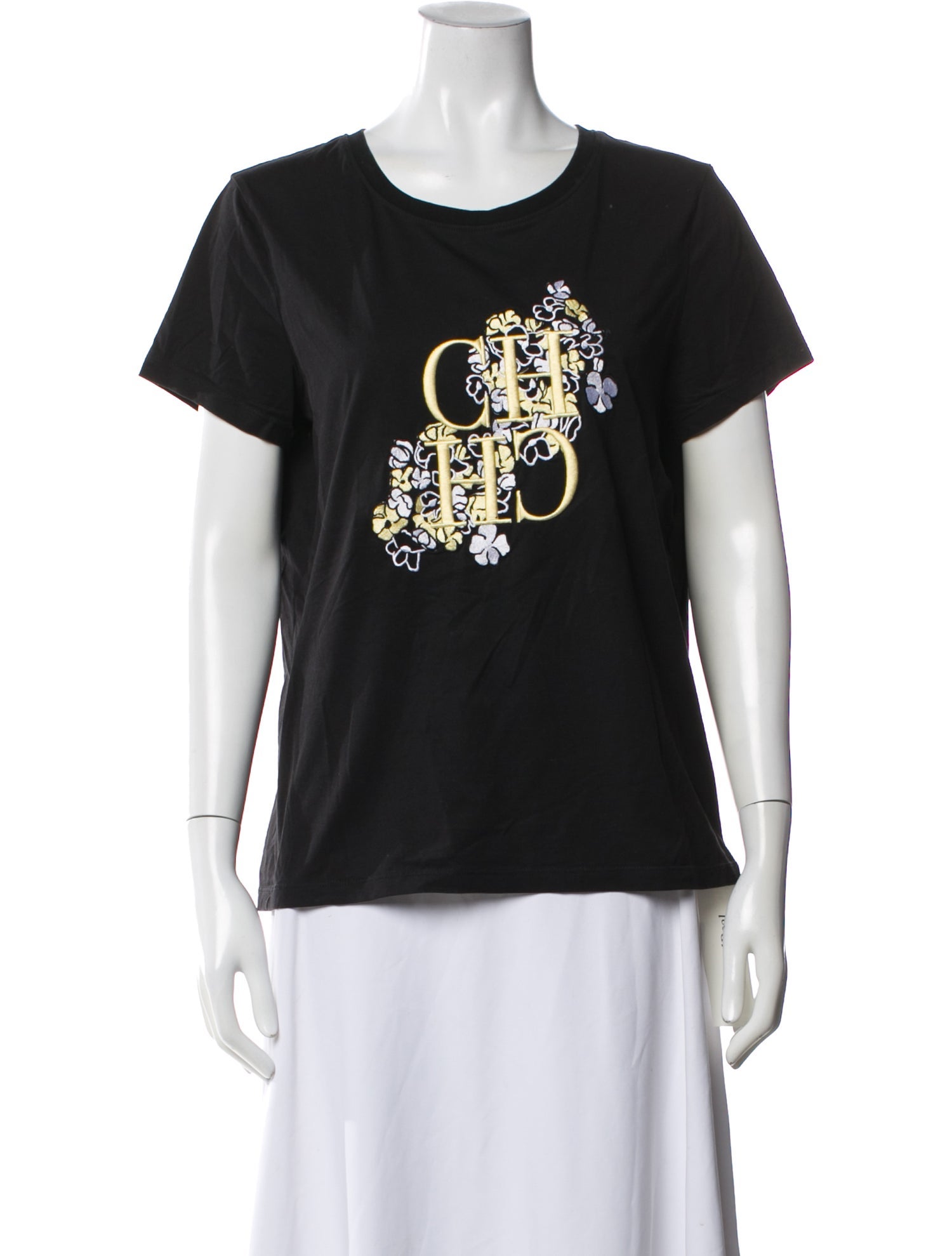 CH Carolina Herrera Graphic Print Crew Neck T-Shirt