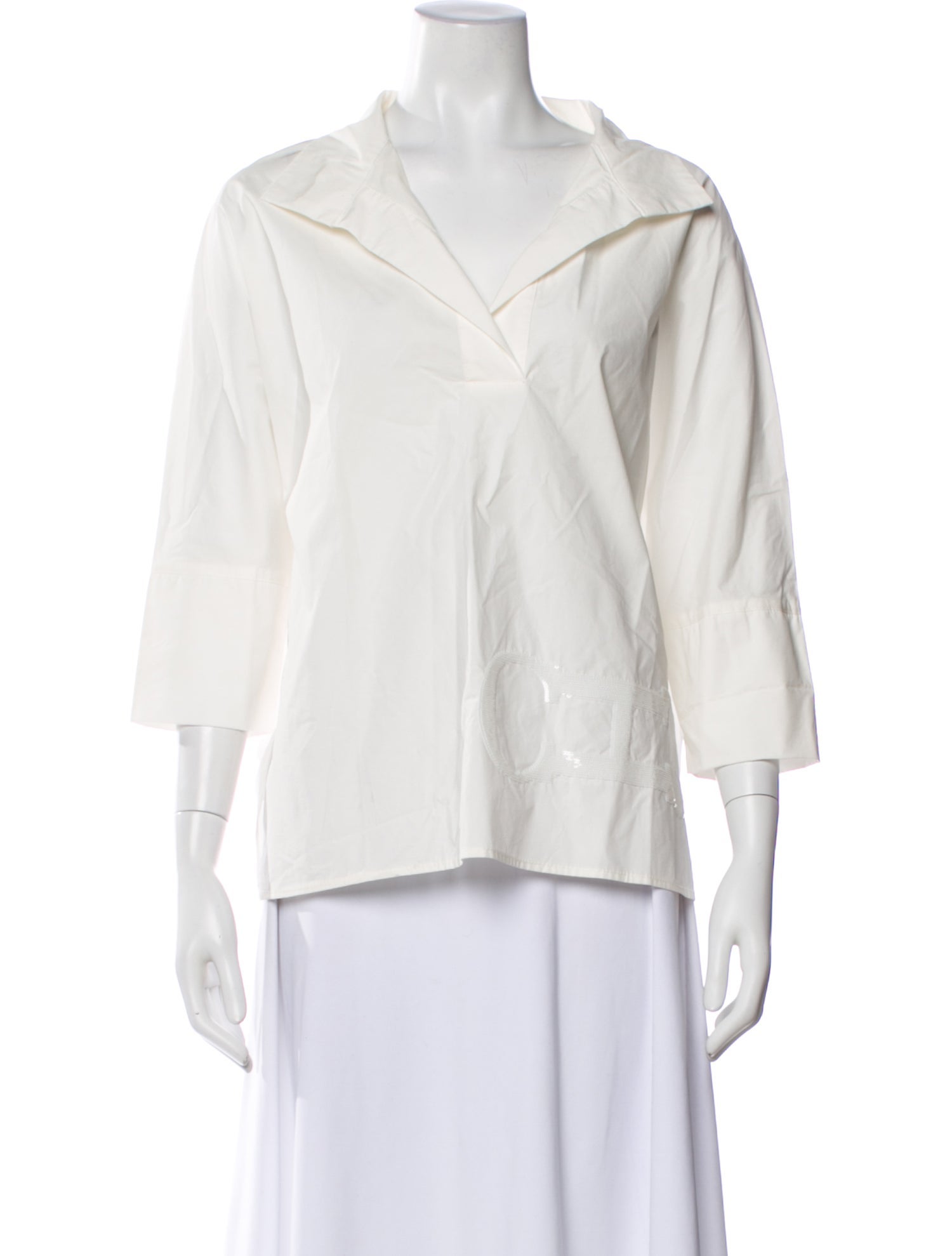 CH Carolina Herrera Three-Quarter Sleeve Blouse w/ Tags