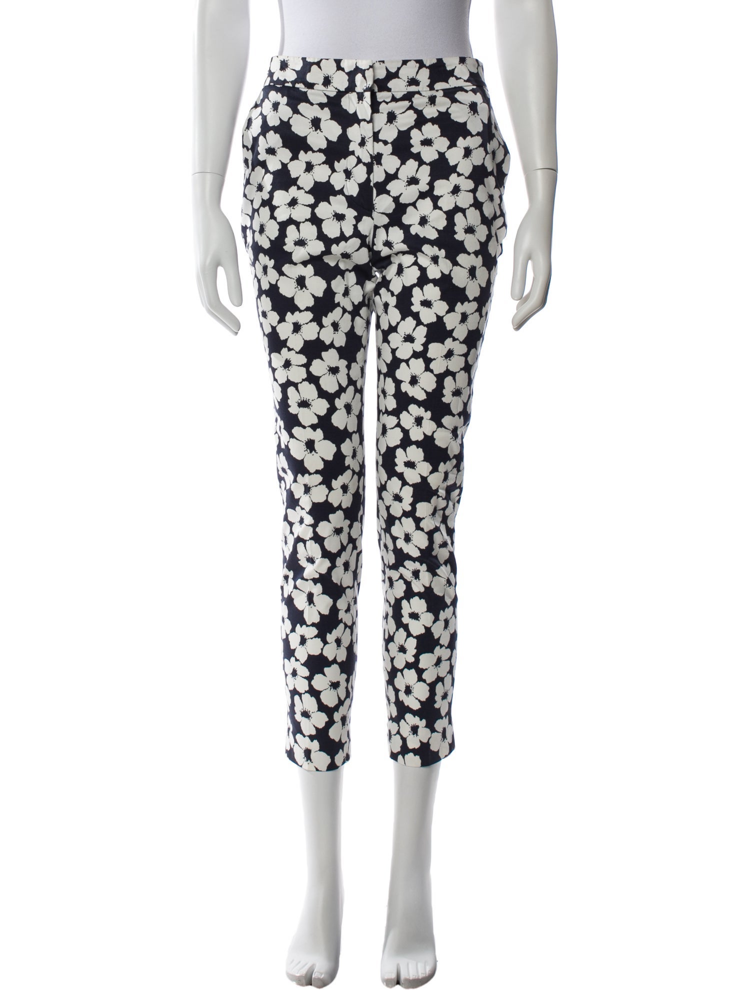 CH Carolina Herrera Floral Print Skinny Leg Pants