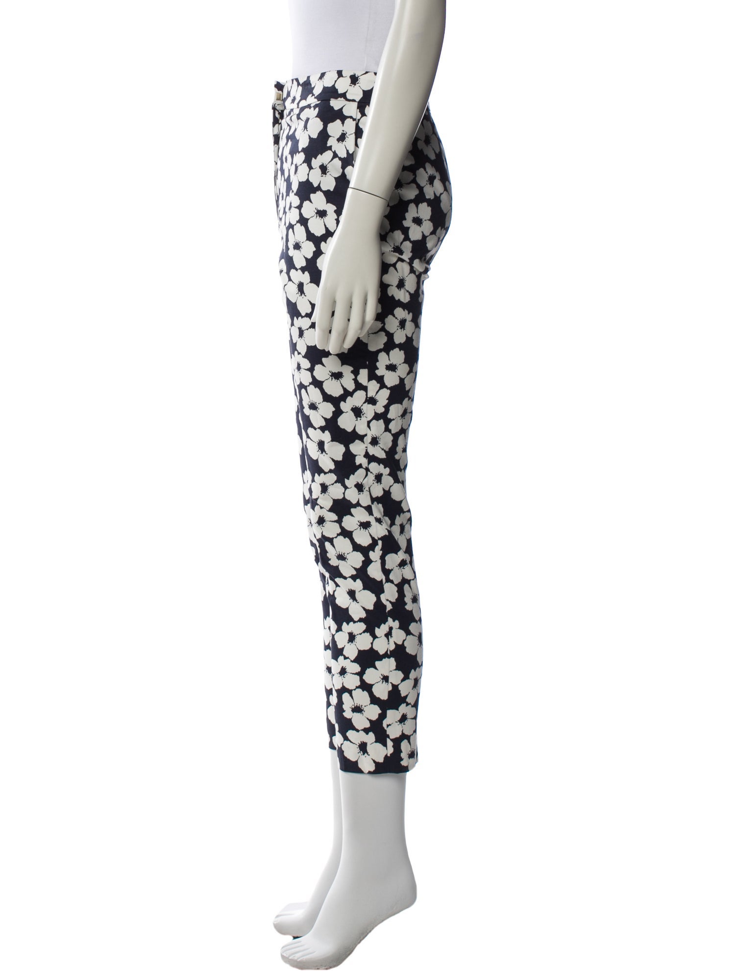 CH Carolina Herrera Floral Print Skinny Leg Pants