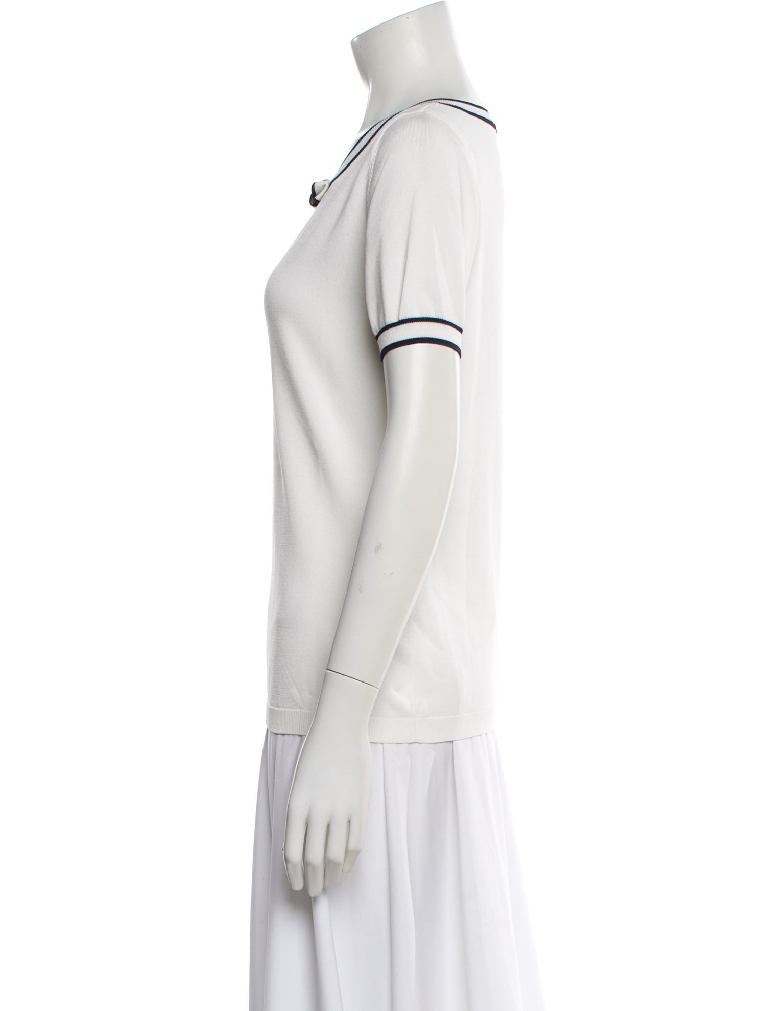 CH Carolina Herrera Crew Neck Short Sleeve Top