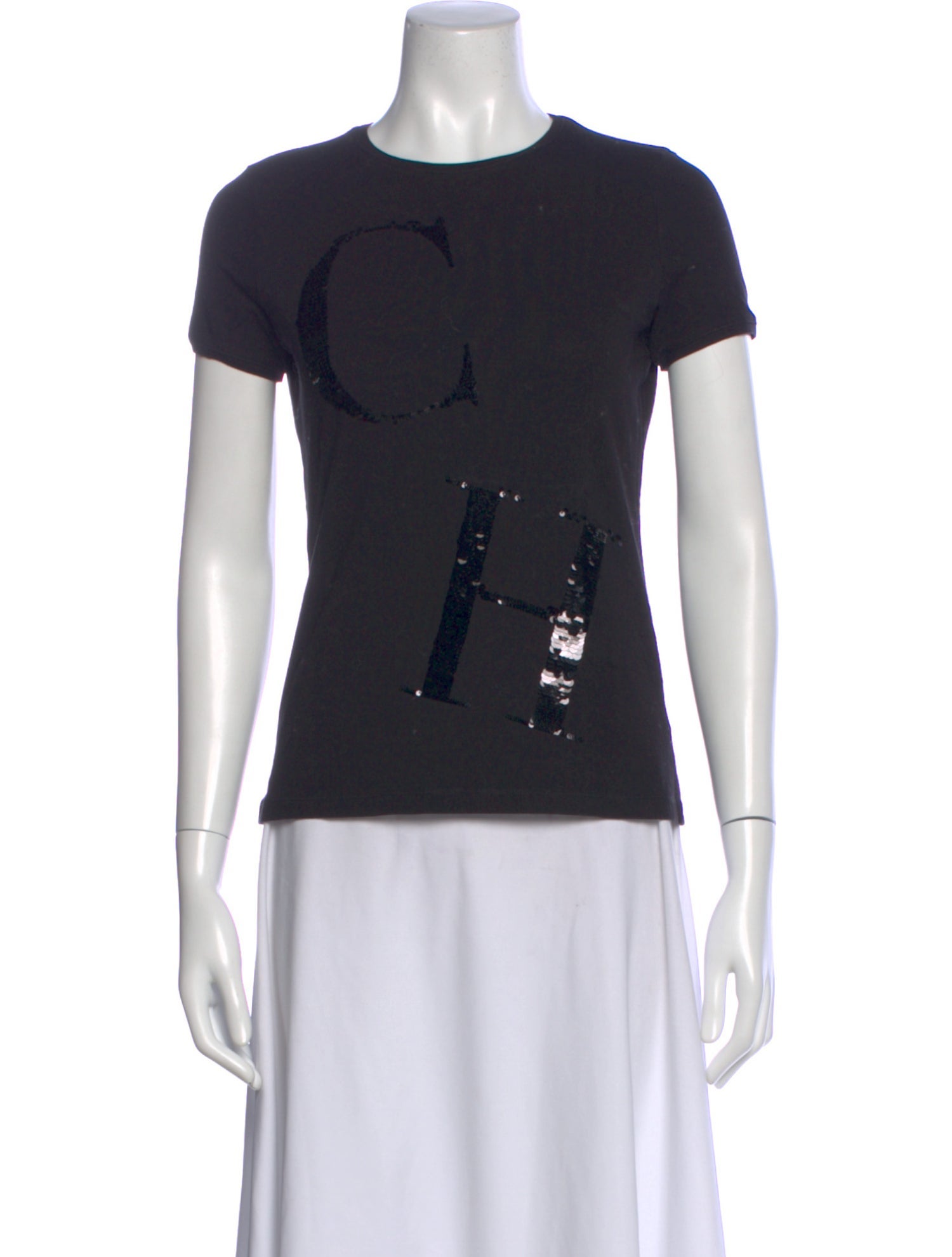 CH Carolina Herrera Graphic Print Crew Neck T-Shirt