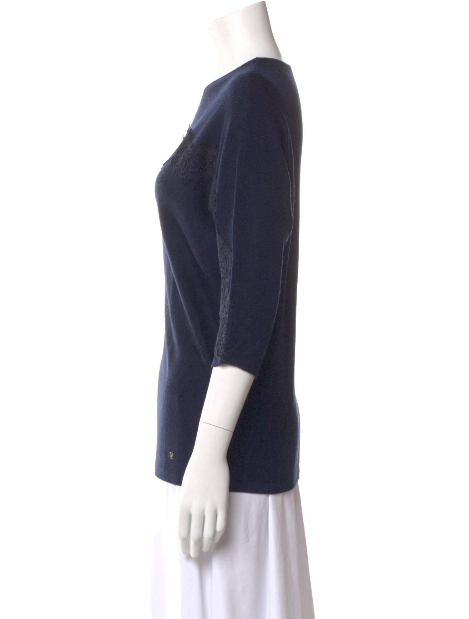 CH Carolina Herrera Wool Crew Neck Top