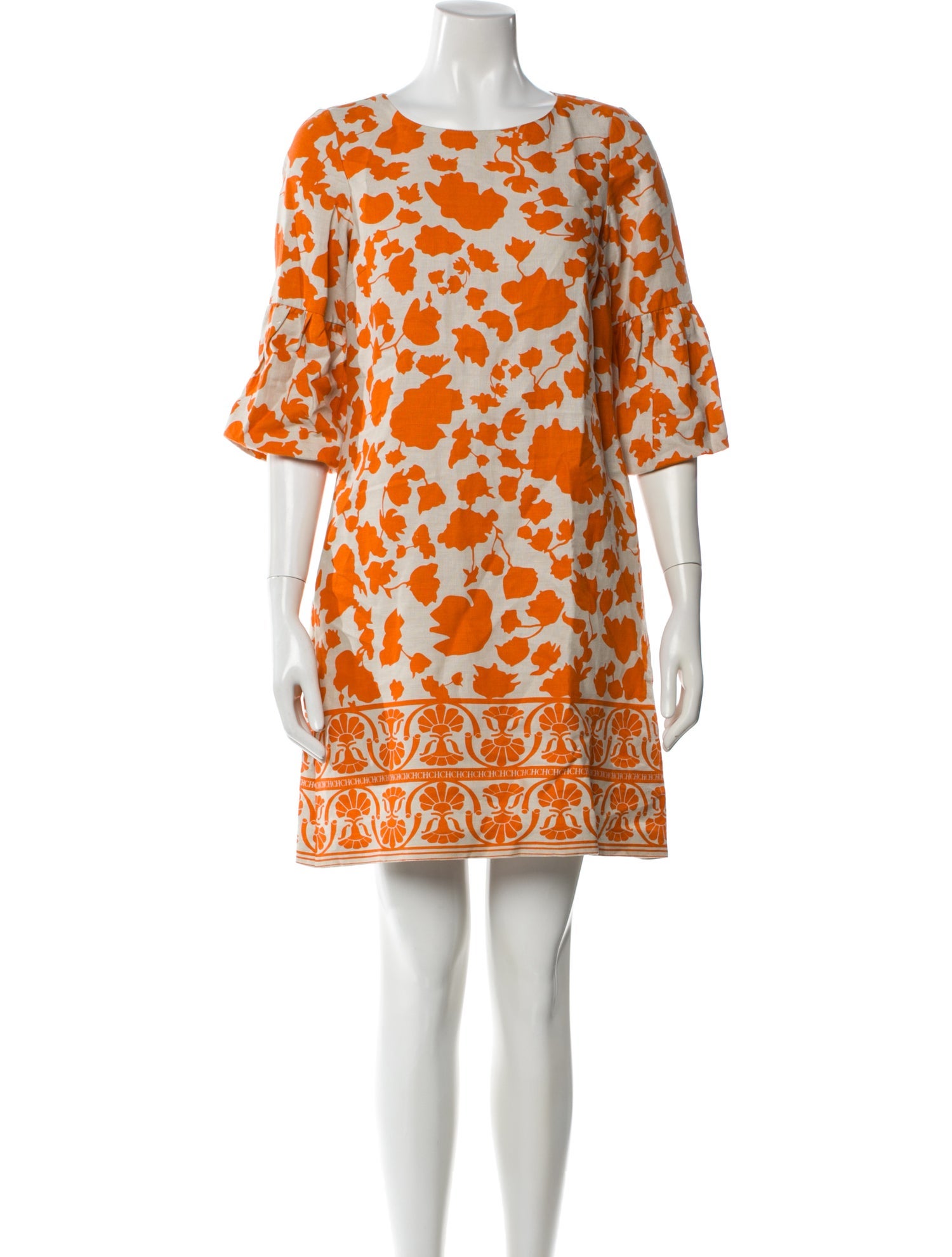 CH Carolina Herrera Linen Mini Dress