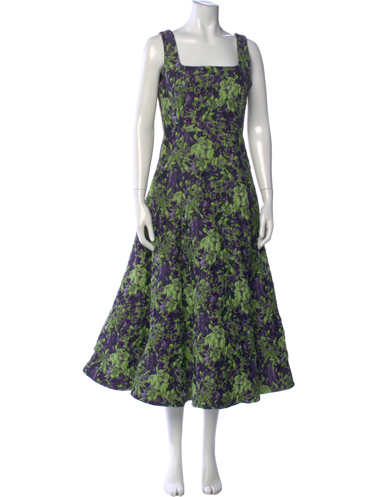 CH Carolina Herrera Floral Print Long Dress
