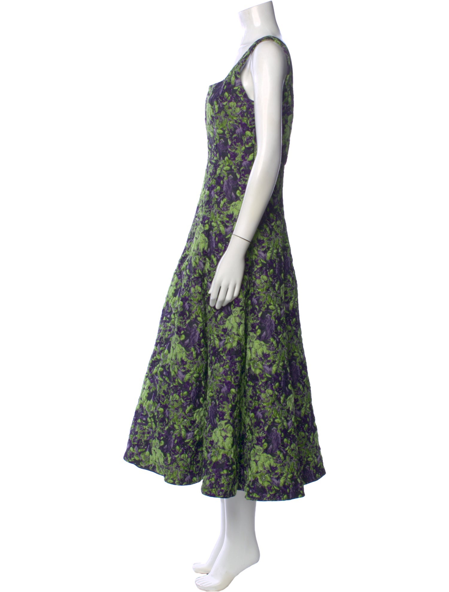 CH Carolina Herrera Floral Print Long Dress
