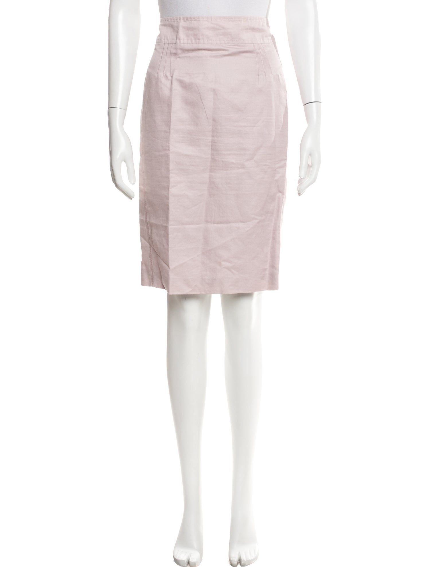 CH Carolina Herrera Mesh Accents Knee-Length Skirt