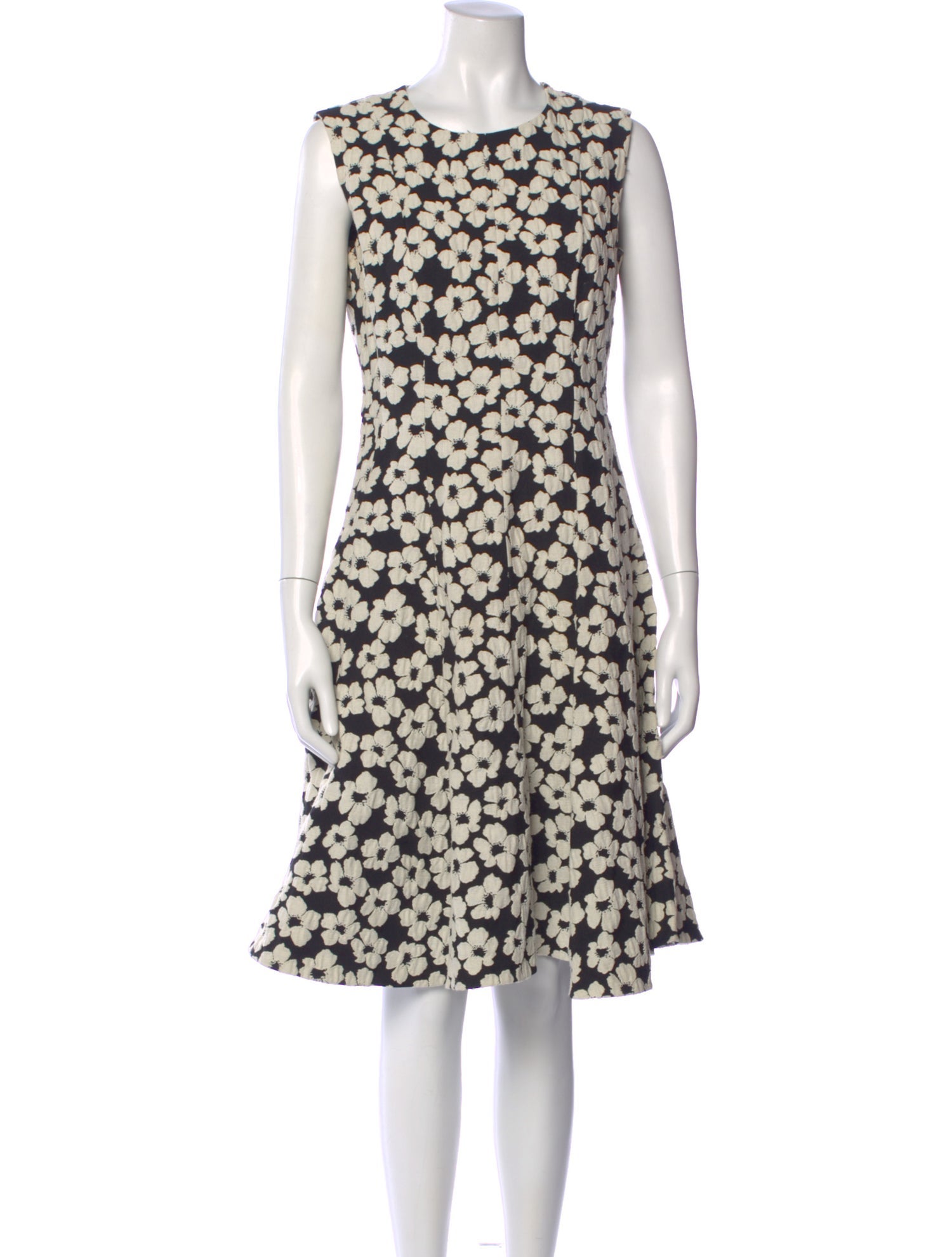 CH Carolina Herrera Floral Print Knee-Length Dress