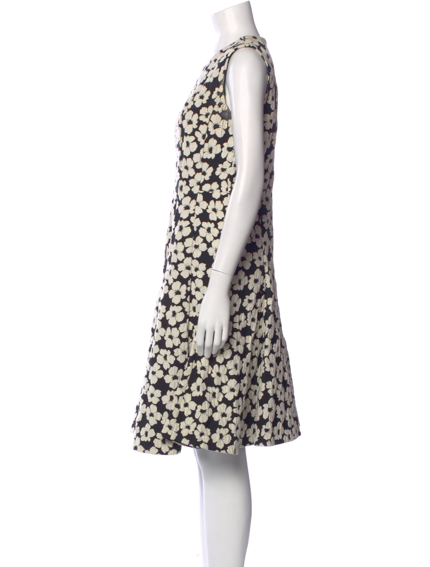 CH Carolina Herrera Floral Print Knee-Length Dress