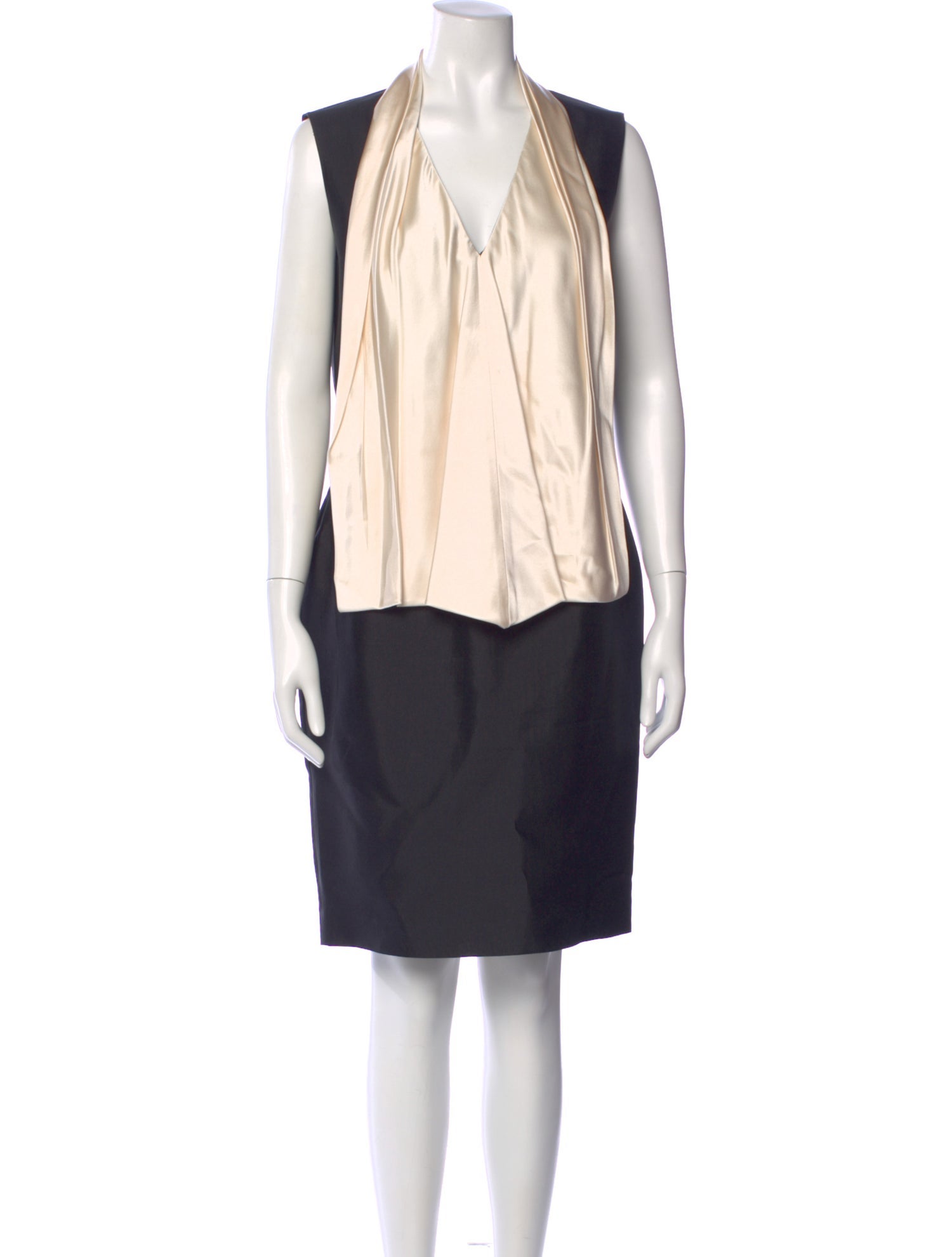 CH Carolina Herrera Colorblock Pattern Knee-Length Dress