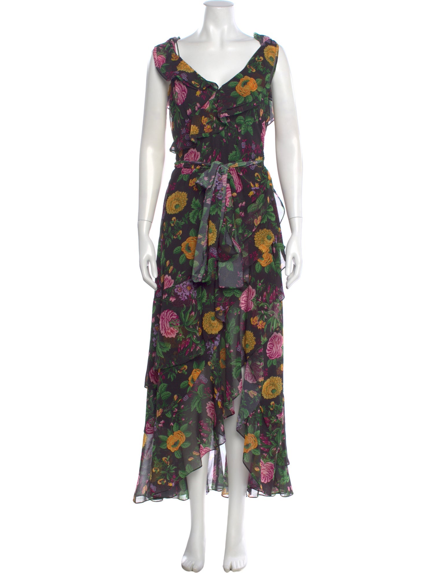 CH Carolina Herrera Floral Print Long Dress